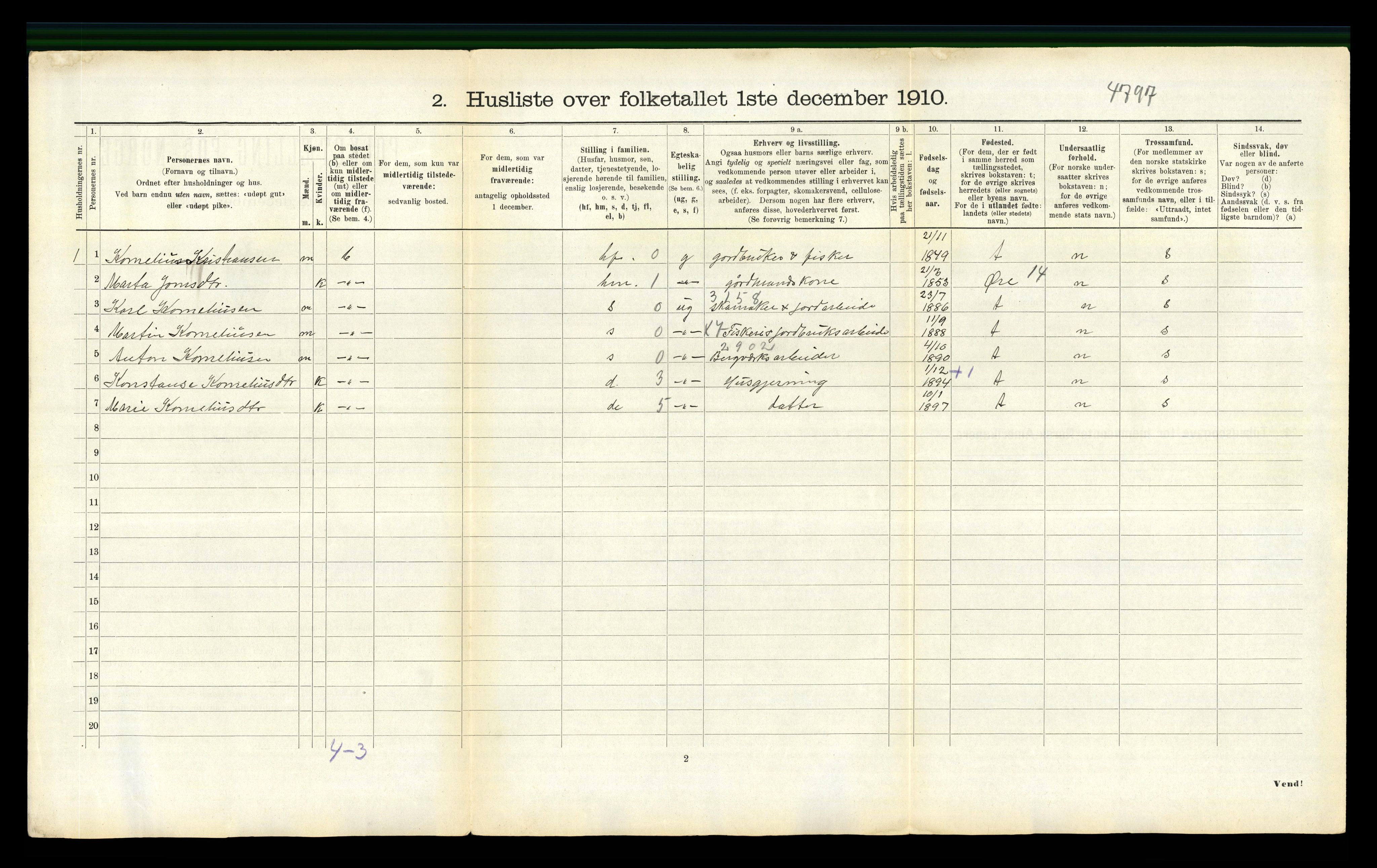 RA, 1910 census for Eide, 1910, p. 384