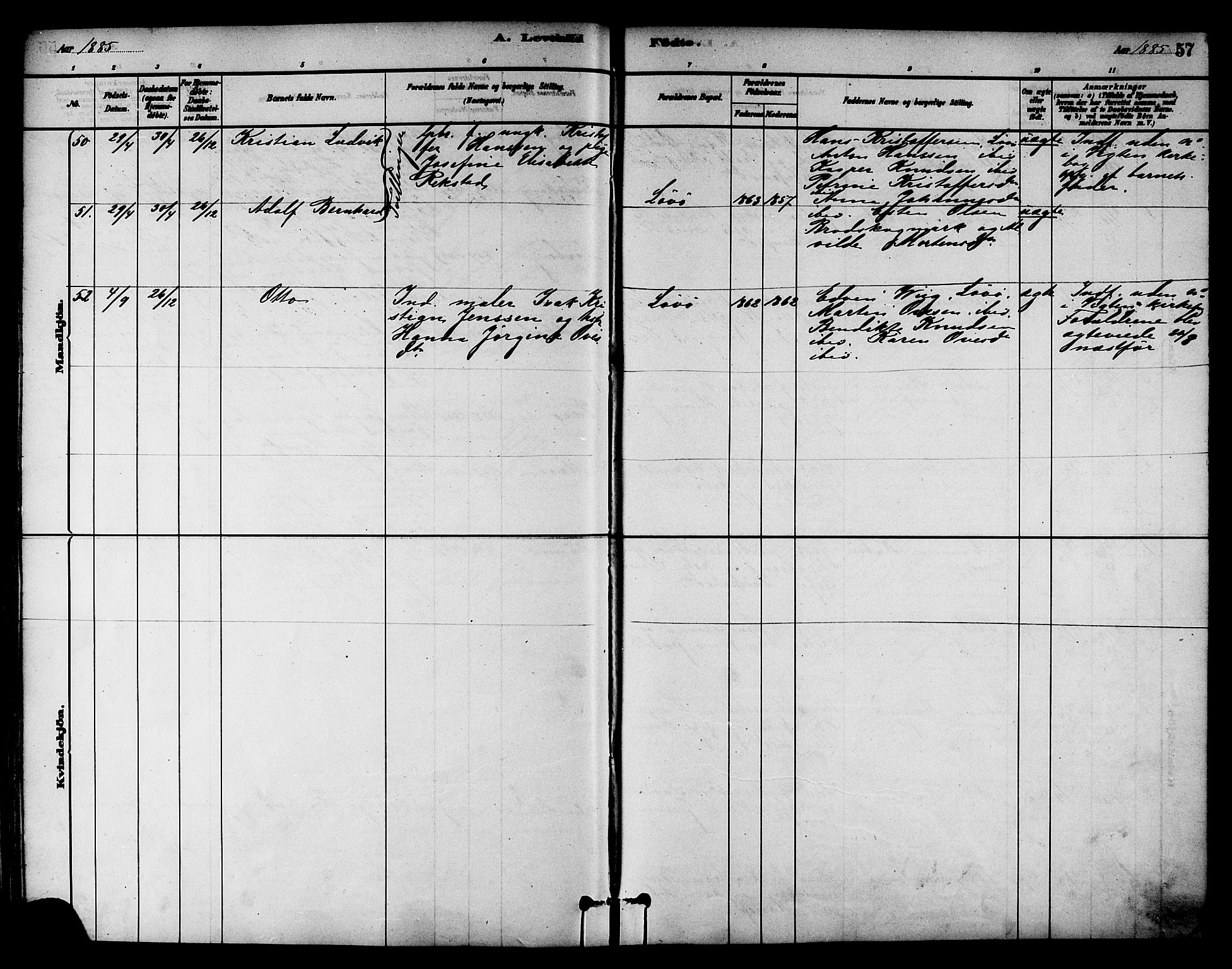 Ministerialprotokoller, klokkerbøker og fødselsregistre - Nord-Trøndelag, SAT/A-1458/784/L0672: Parish register (official) no. 784A07, 1880-1887, p. 57