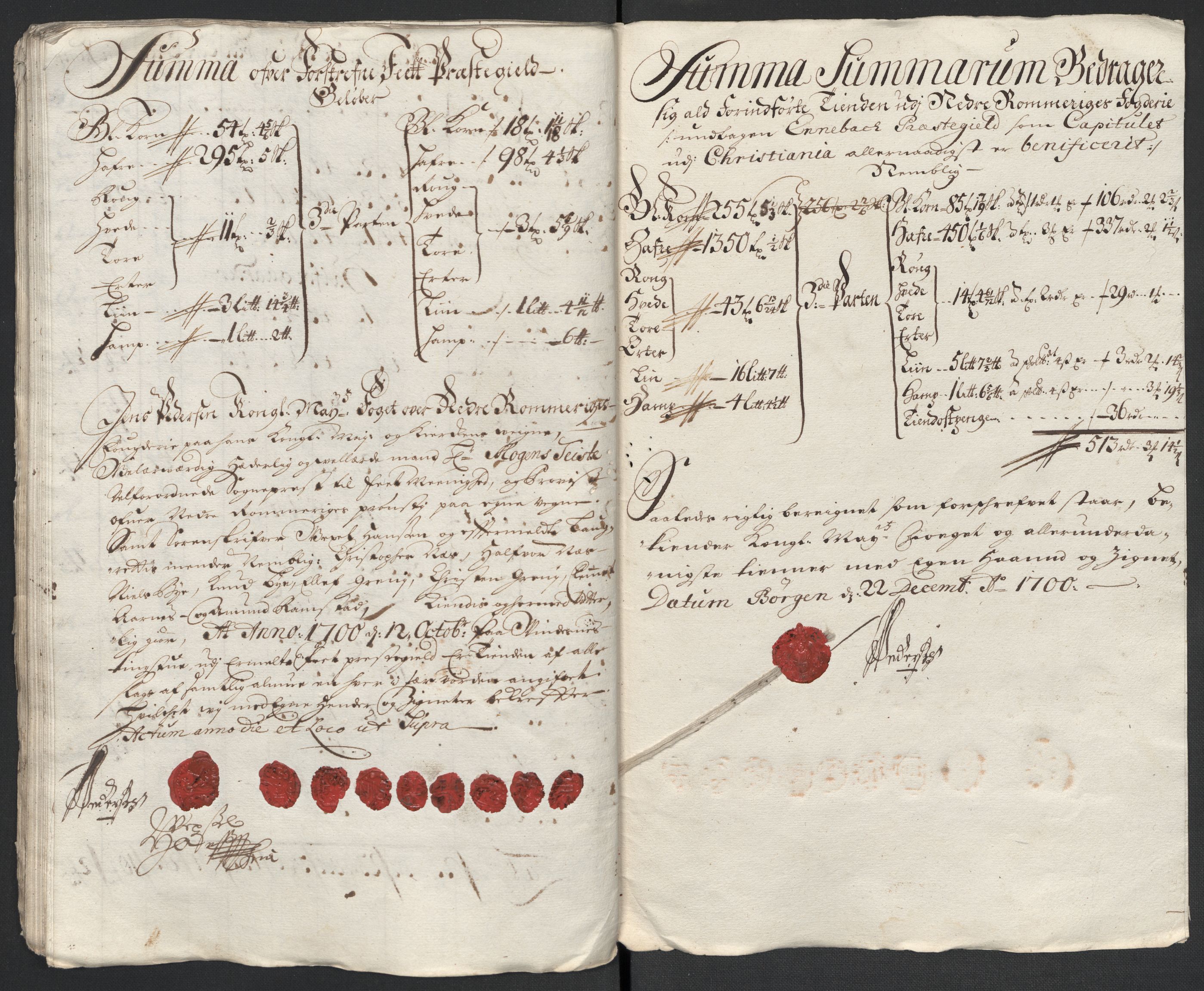 Rentekammeret inntil 1814, Reviderte regnskaper, Fogderegnskap, AV/RA-EA-4092/R11/L0583: Fogderegnskap Nedre Romerike, 1700, p. 90