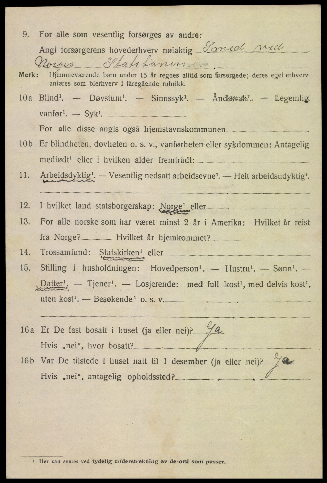 SAK, 1920 census for Kristiansand, 1920, p. 24640