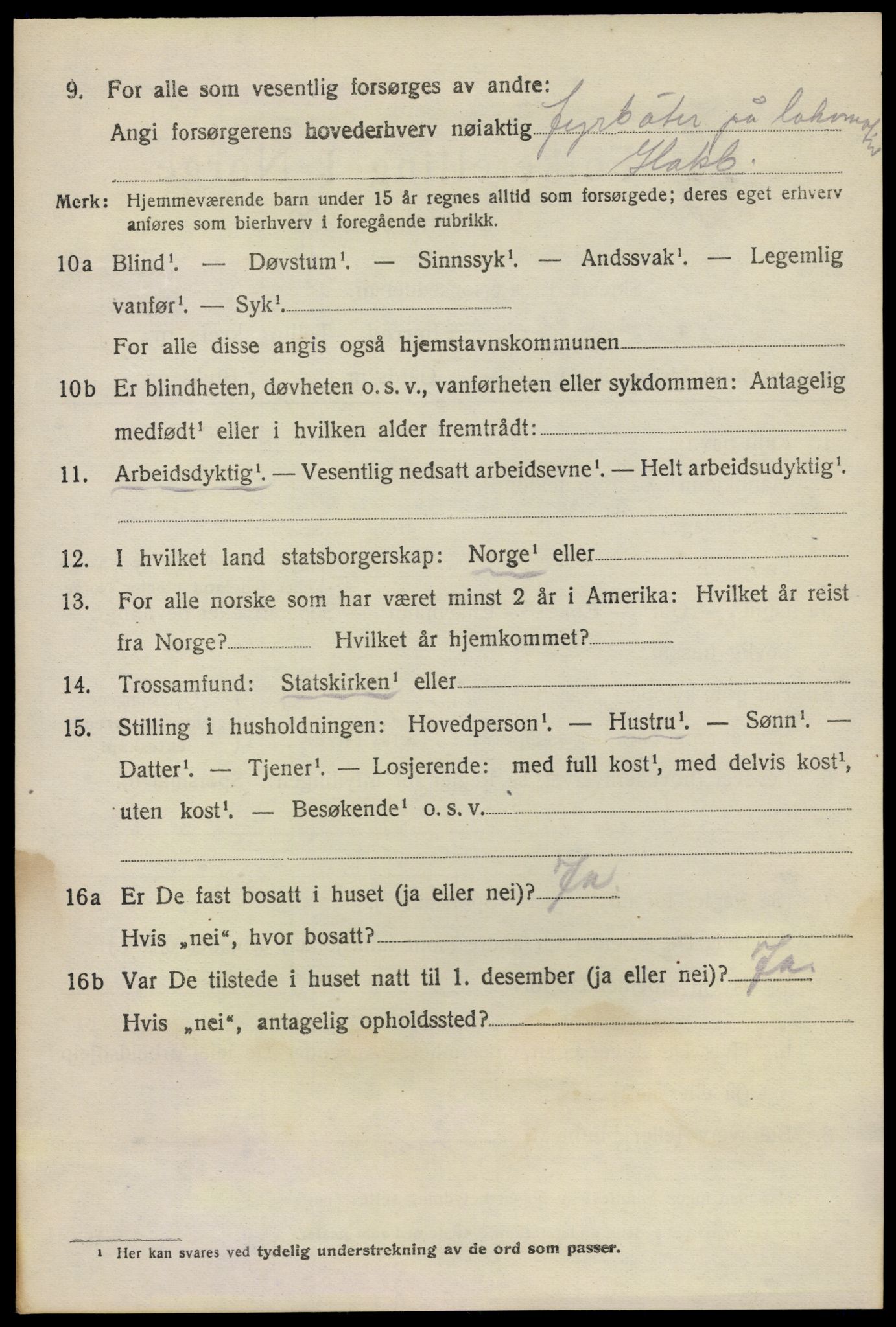 SAO, 1920 census for Kråkstad, 1920, p. 9586