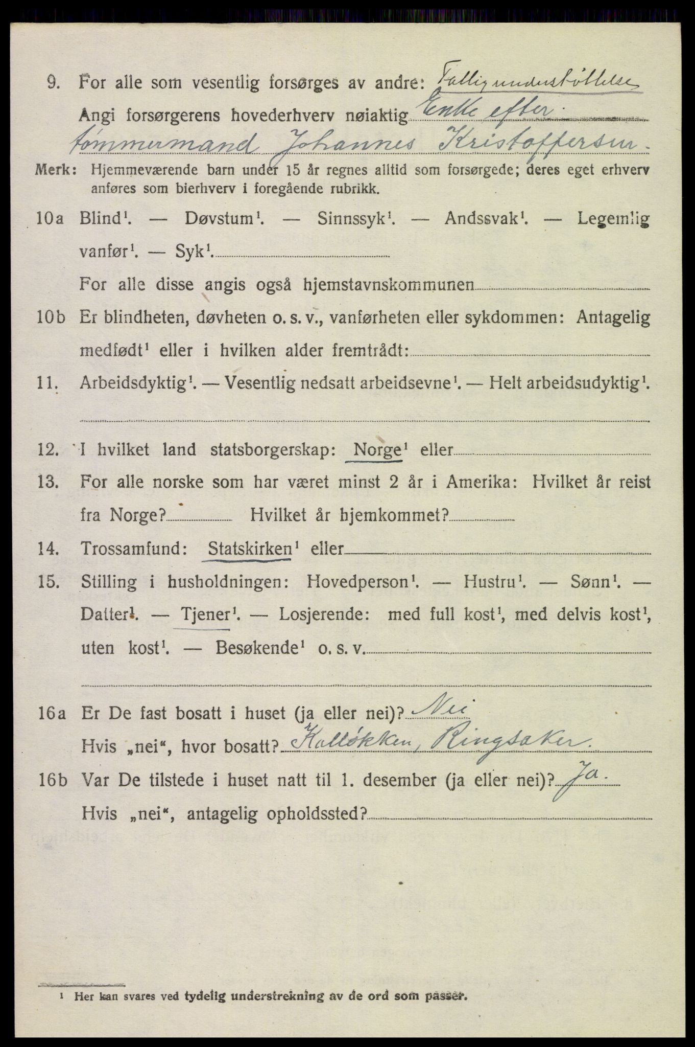 SAH, 1920 census for Ringsaker, 1920, p. 21849