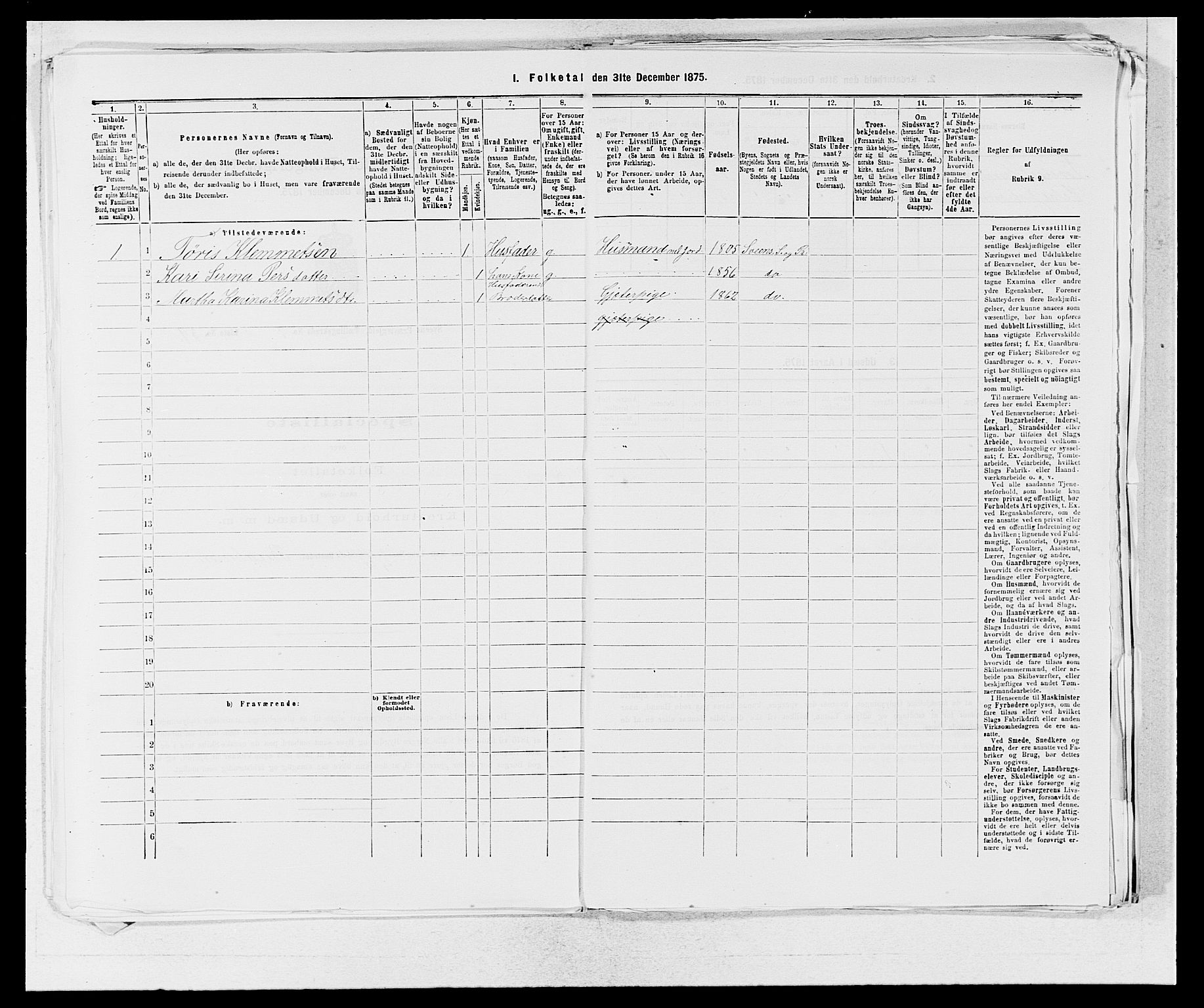 SAB, 1875 census for 1216P Sveio, 1875, p. 1178