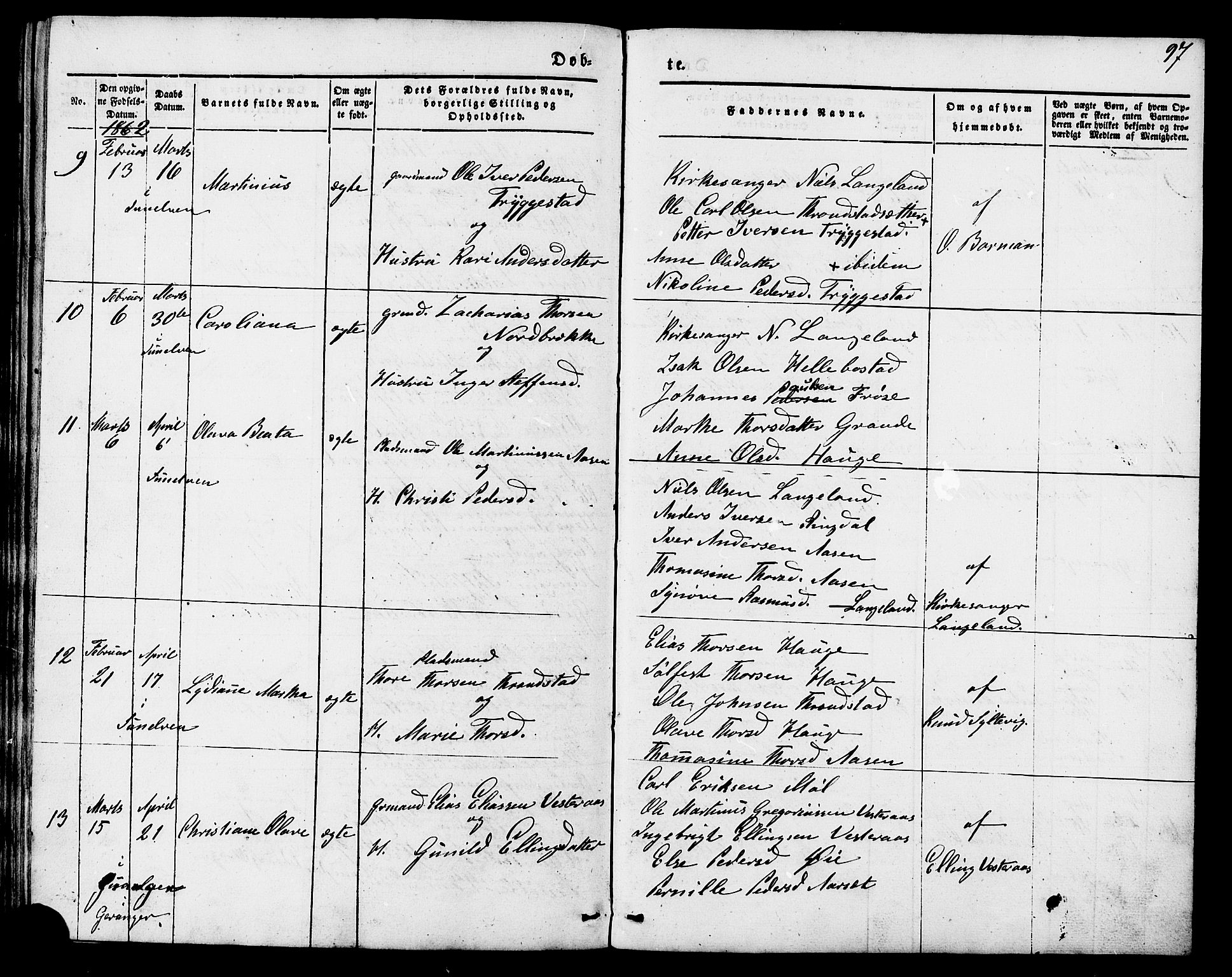 Ministerialprotokoller, klokkerbøker og fødselsregistre - Møre og Romsdal, AV/SAT-A-1454/517/L0222: Parish register (official) no. 517A02, 1846-1862, p. 97