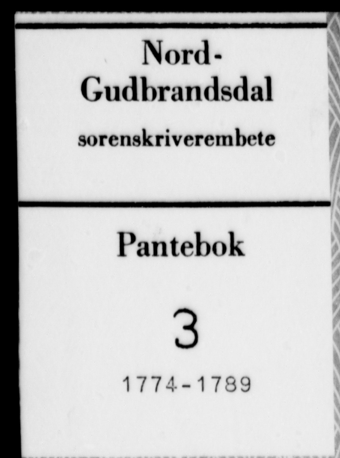 Nord-Gudbrandsdal tingrett, SAH/TING-002/H/Hb/Hba/L0003: Mortgage book no. 3, 1774-1789