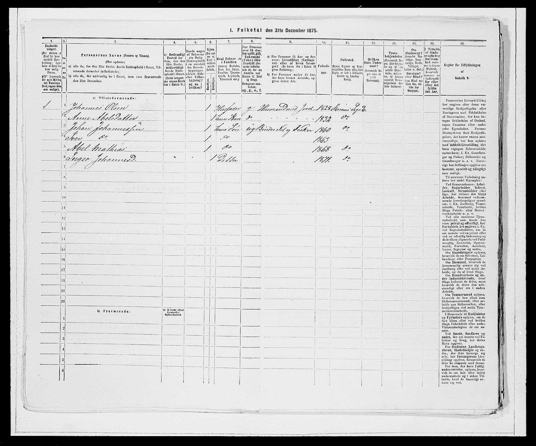 SAB, 1875 Census for 1443P Eid, 1875, p. 892