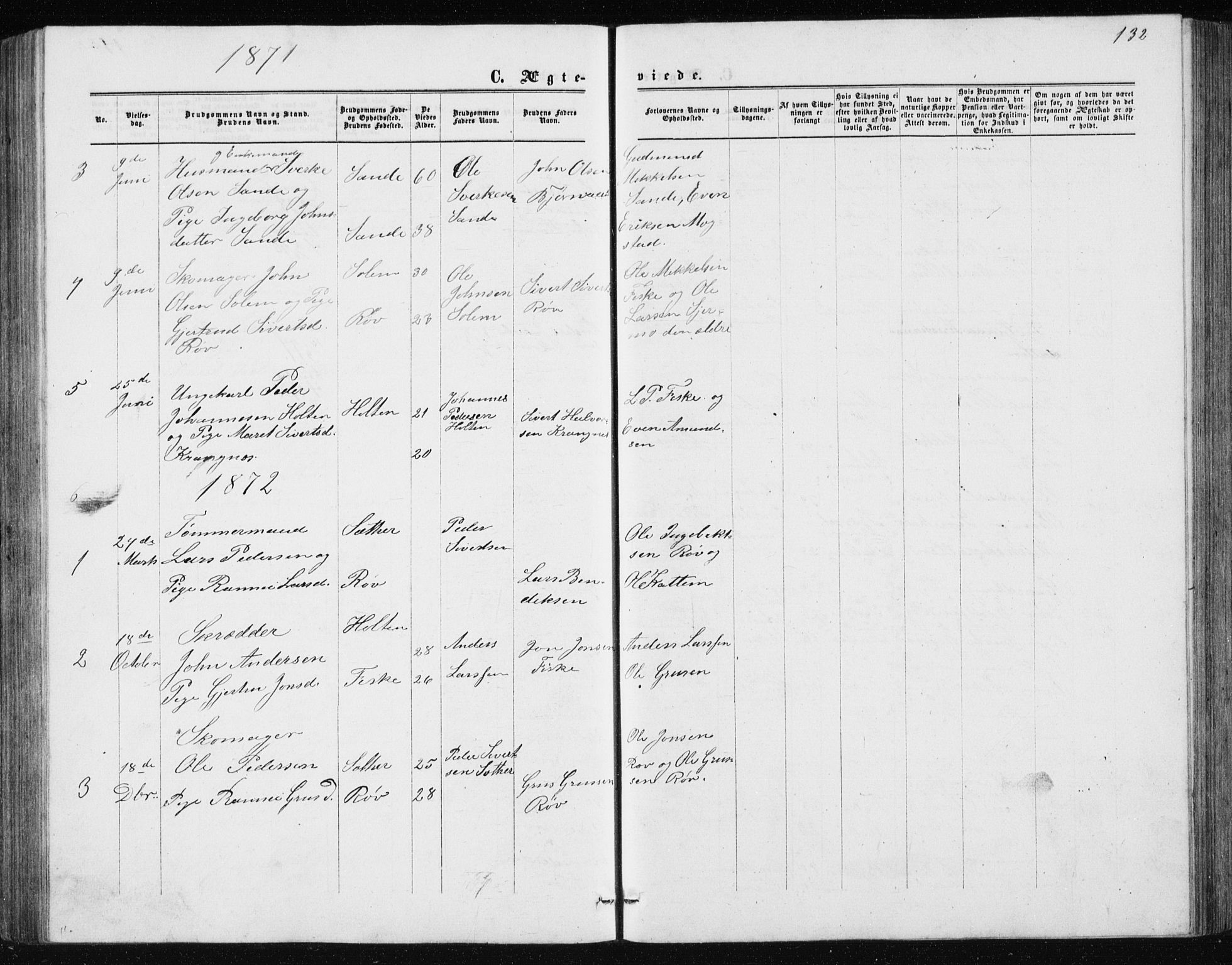 Ministerialprotokoller, klokkerbøker og fødselsregistre - Møre og Romsdal, AV/SAT-A-1454/597/L1064: Parish register (copy) no. 597C01, 1866-1898, p. 132