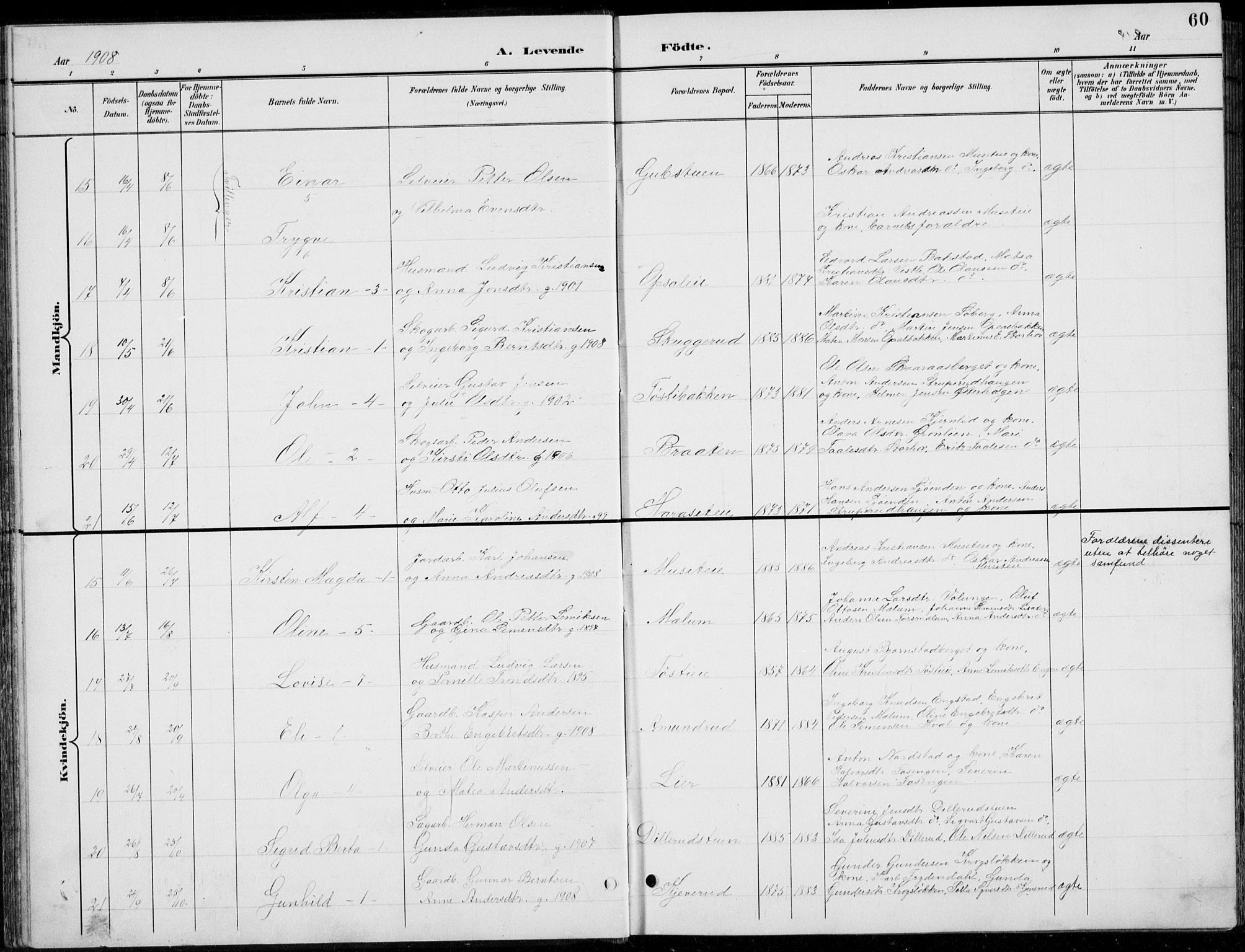 Romedal prestekontor, AV/SAH-PREST-004/L/L0013: Parish register (copy) no. 13, 1896-1937, p. 60