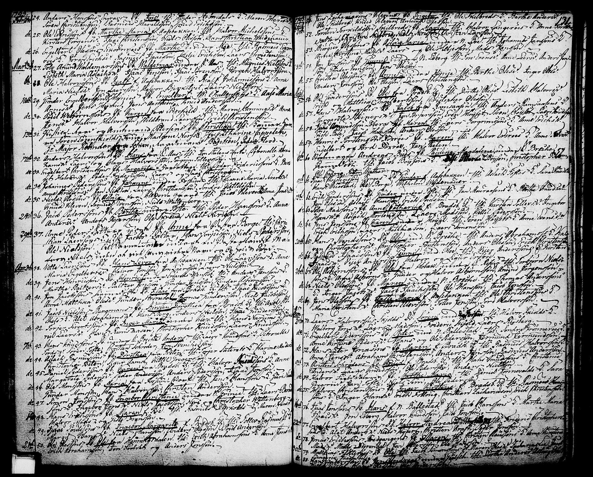 Gjerpen kirkebøker, SAKO/A-265/F/Fa/L0002: Parish register (official) no. I 2, 1747-1795, p. 131