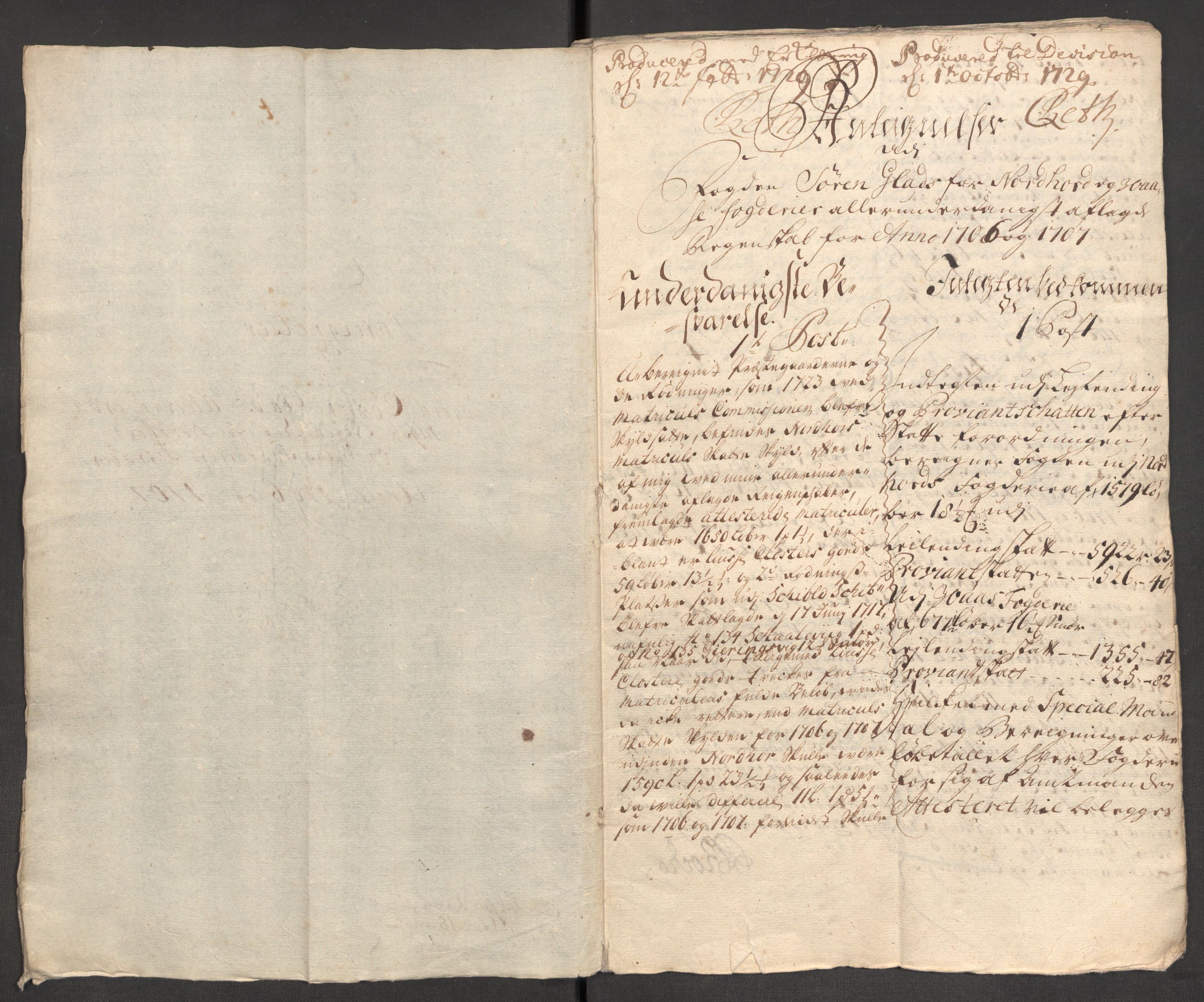 Rentekammeret inntil 1814, Reviderte regnskaper, Fogderegnskap, AV/RA-EA-4092/R51/L3188: Fogderegnskap Nordhordland og Voss, 1706-1707, p. 164