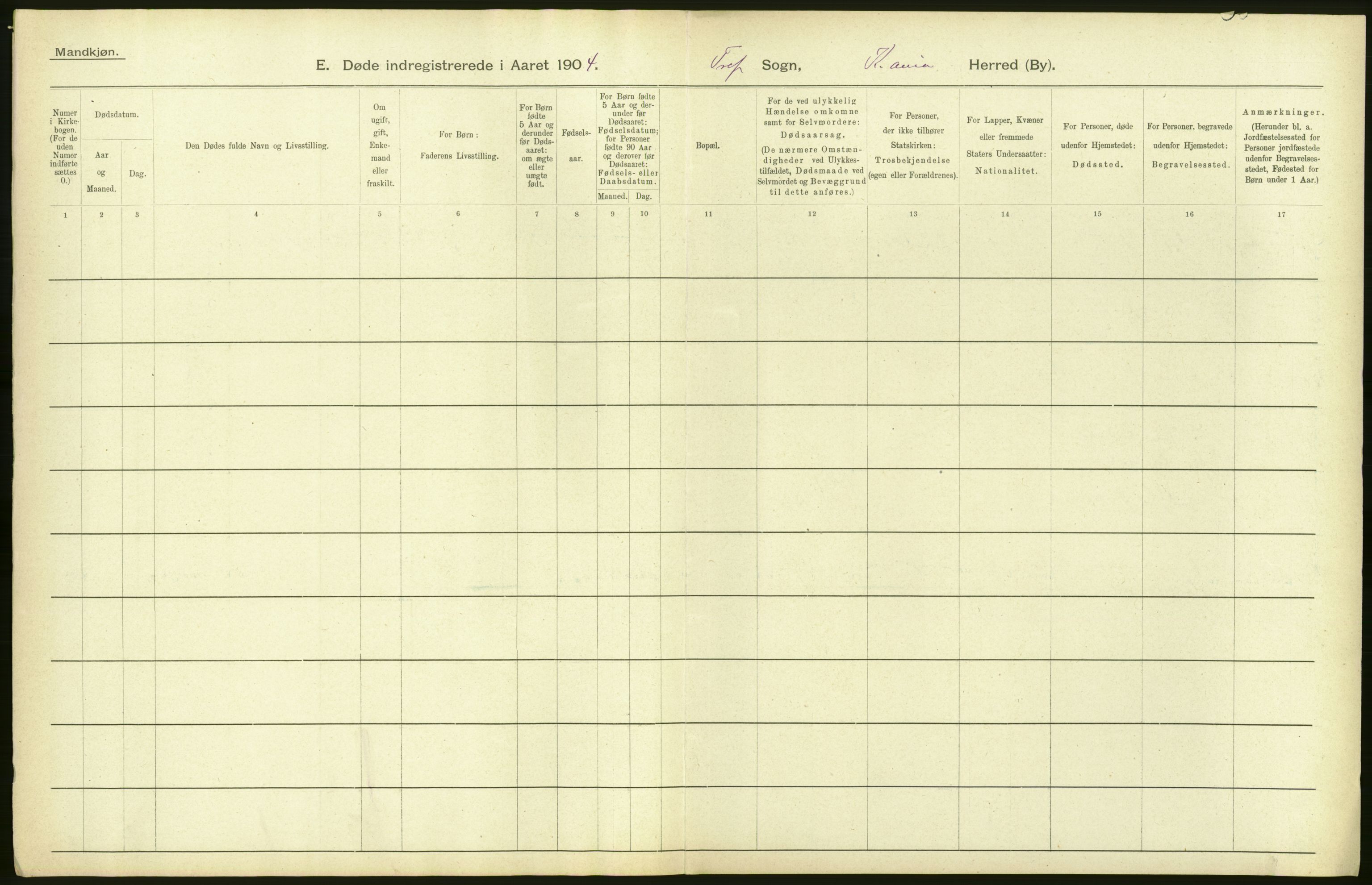 Statistisk sentralbyrå, Sosiodemografiske emner, Befolkning, AV/RA-S-2228/D/Df/Dfa/Dfab/L0004: Kristiania: Gifte, døde, 1904, p. 322