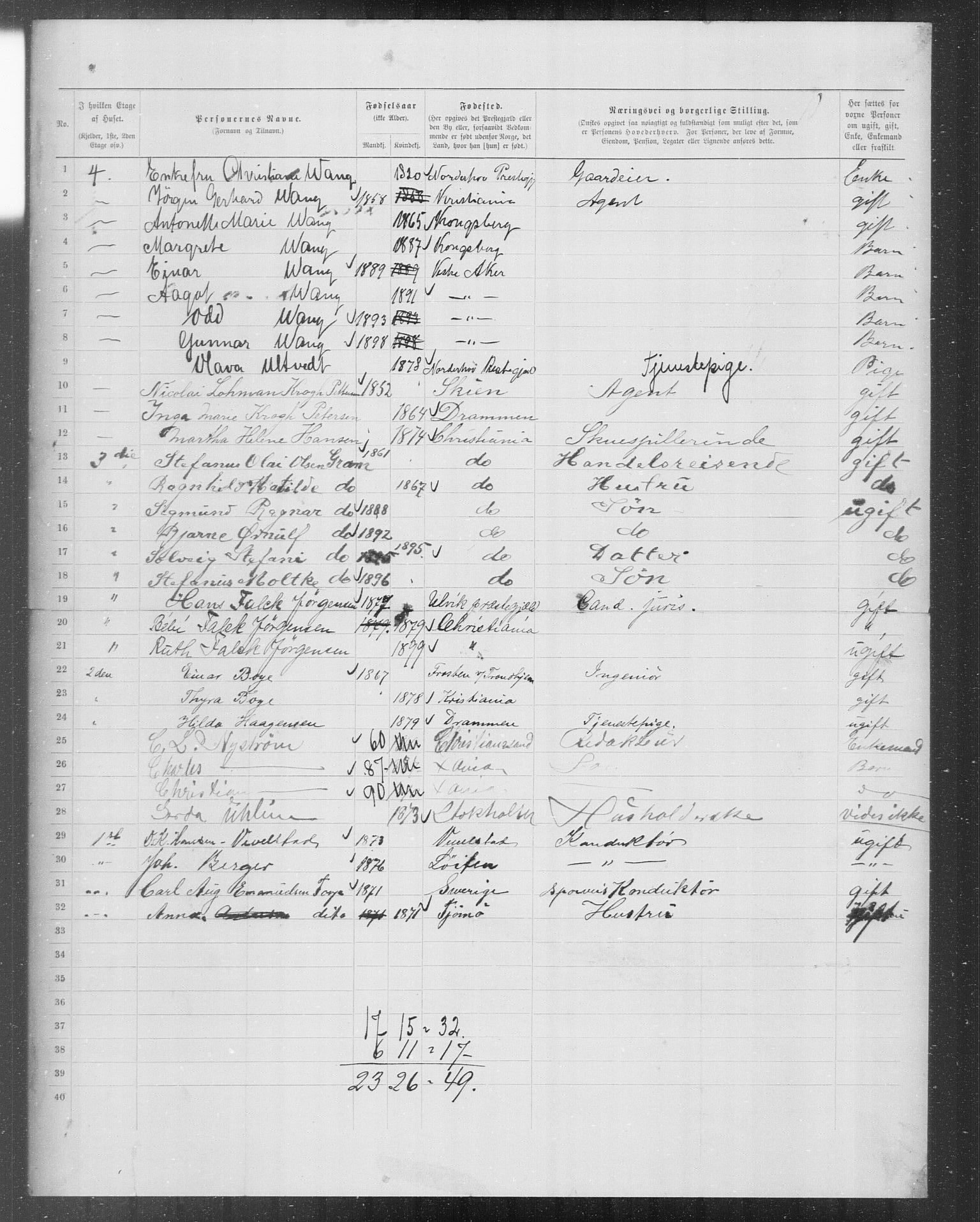 OBA, Municipal Census 1899 for Kristiania, 1899, p. 8259