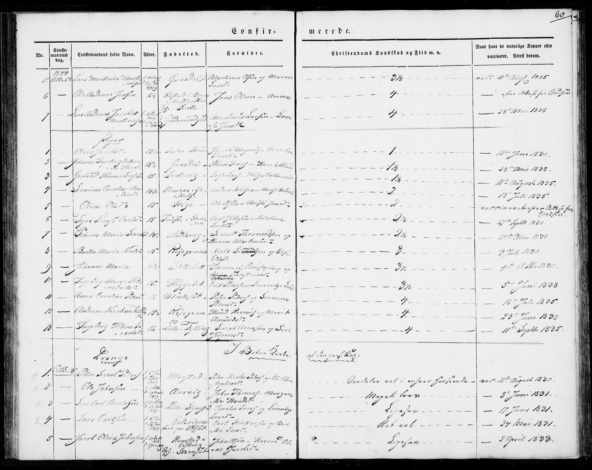 Ministerialprotokoller, klokkerbøker og fødselsregistre - Møre og Romsdal, AV/SAT-A-1454/524/L0352: Parish register (official) no. 524A04, 1838-1847, p. 60