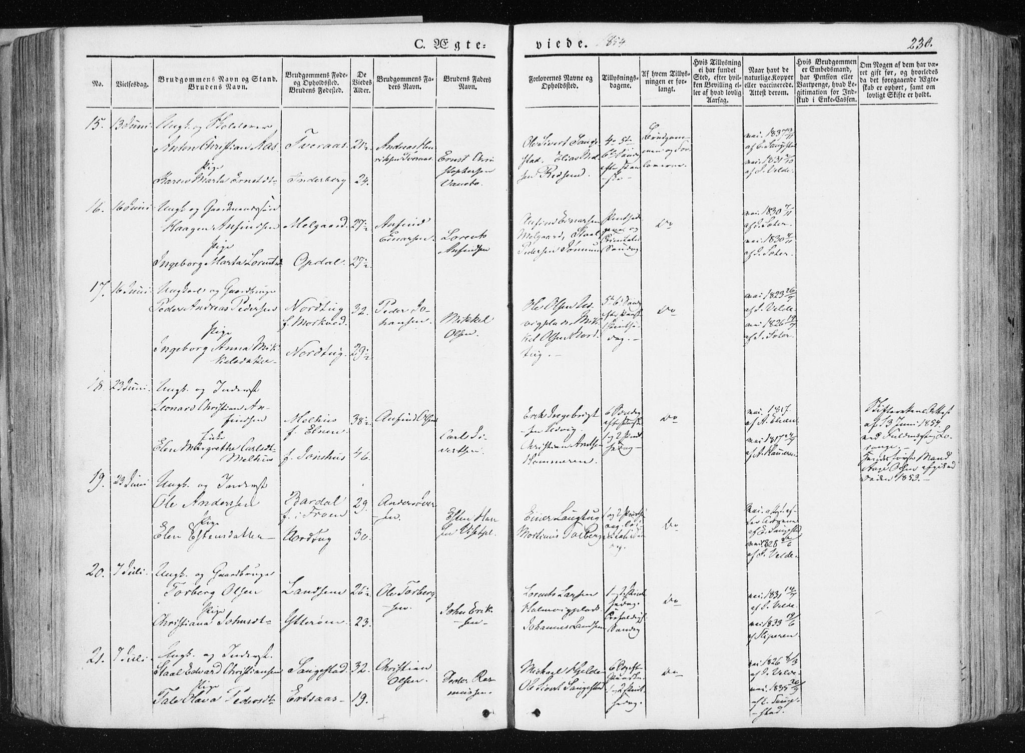 Ministerialprotokoller, klokkerbøker og fødselsregistre - Nord-Trøndelag, SAT/A-1458/741/L0393: Parish register (official) no. 741A07, 1849-1863, p. 230