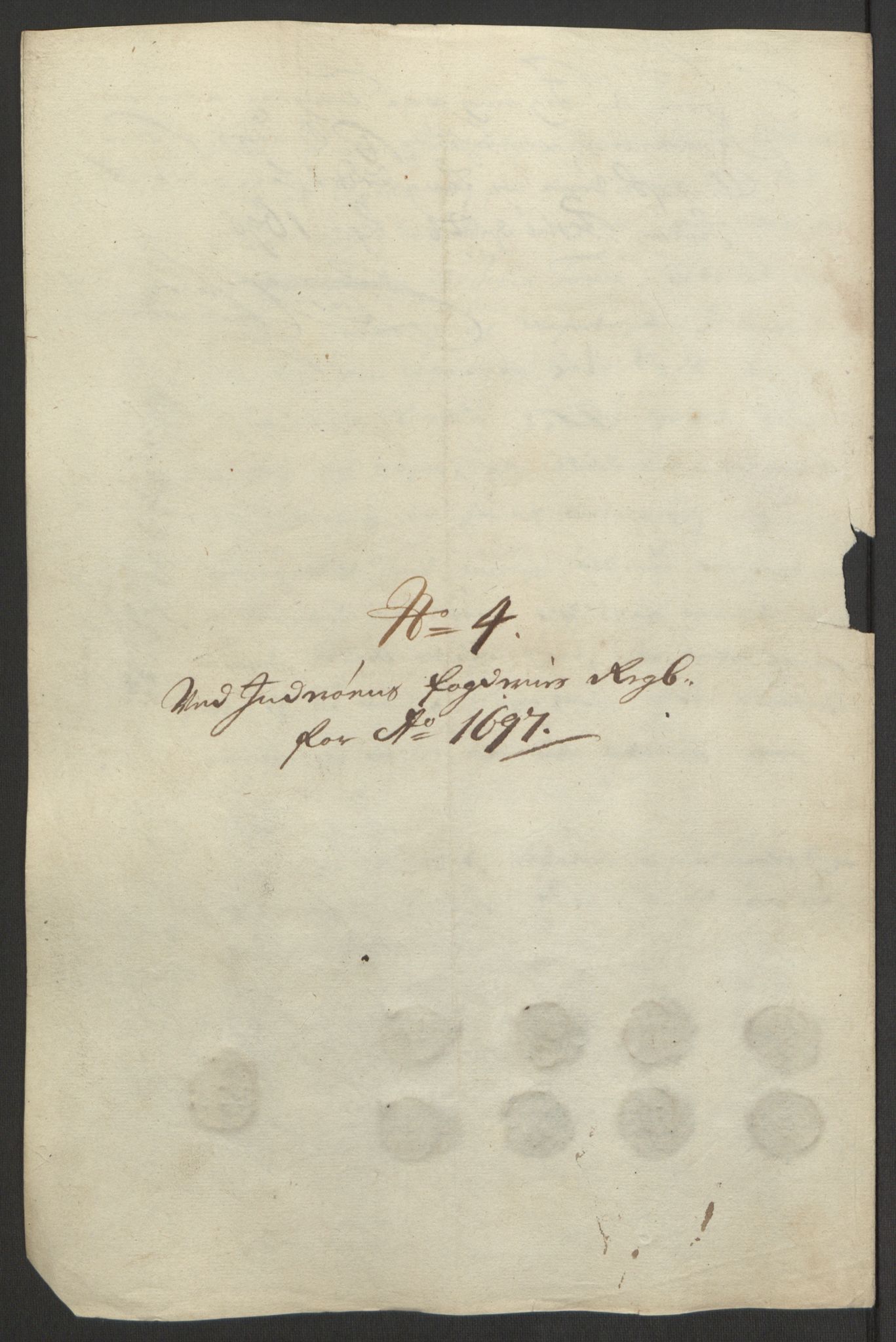 Rentekammeret inntil 1814, Reviderte regnskaper, Fogderegnskap, RA/EA-4092/R63/L4309: Fogderegnskap Inderøy, 1695-1697, p. 523