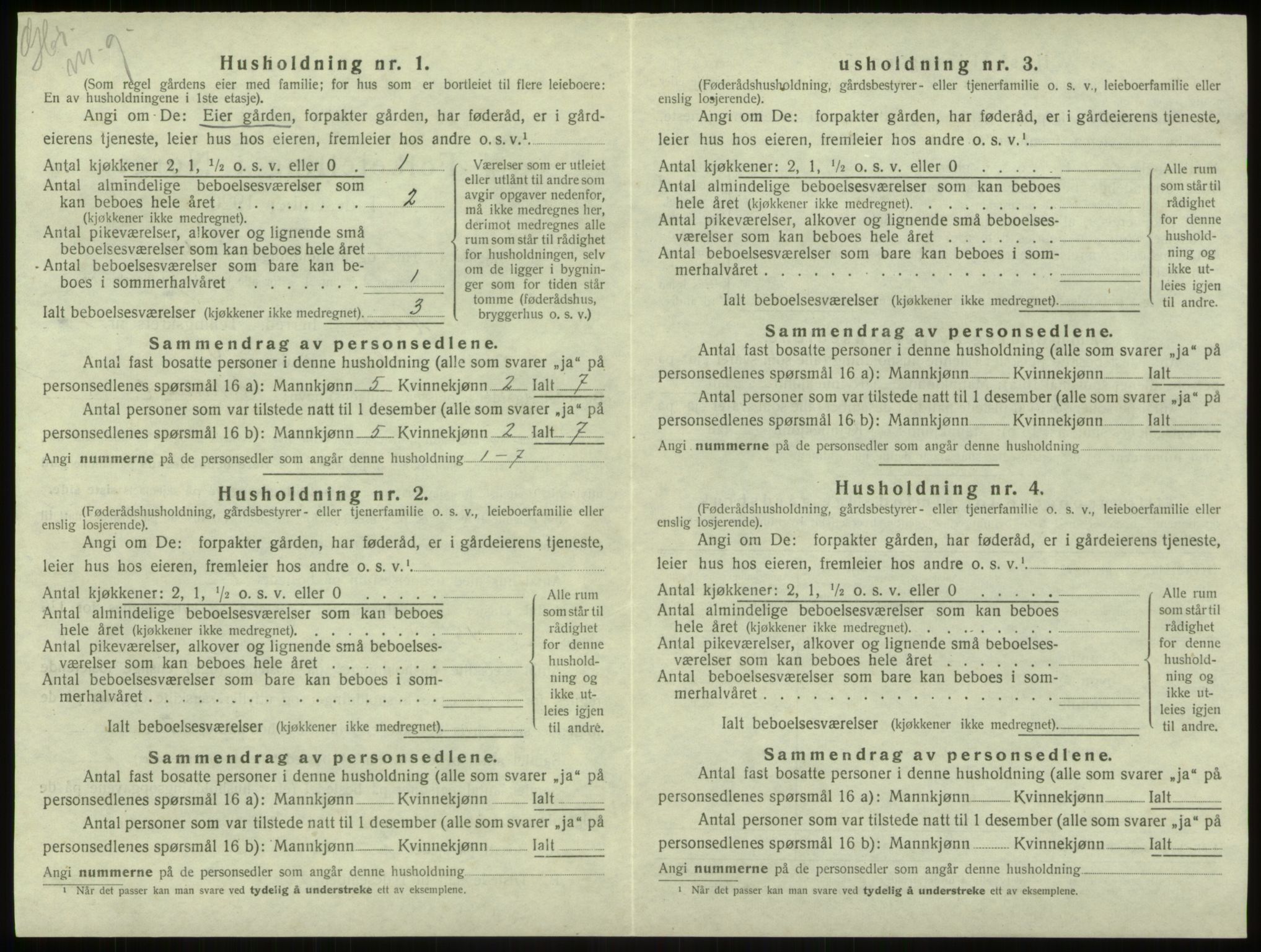 SAB, 1920 census for Haus, 1920, p. 200