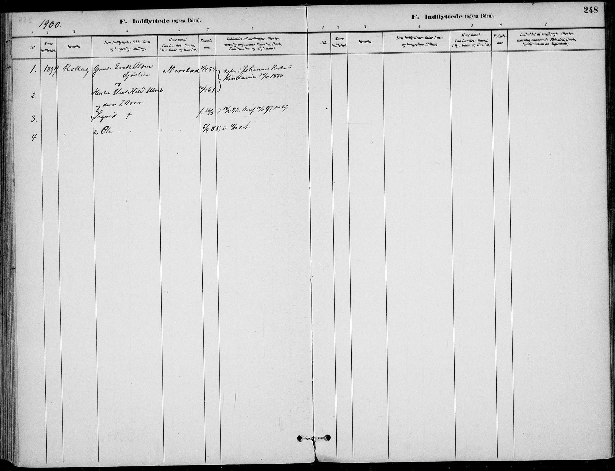 Sigdal kirkebøker, AV/SAKO-A-245/F/Fb/L0001: Parish register (official) no. II 1, 1888-1900, p. 248