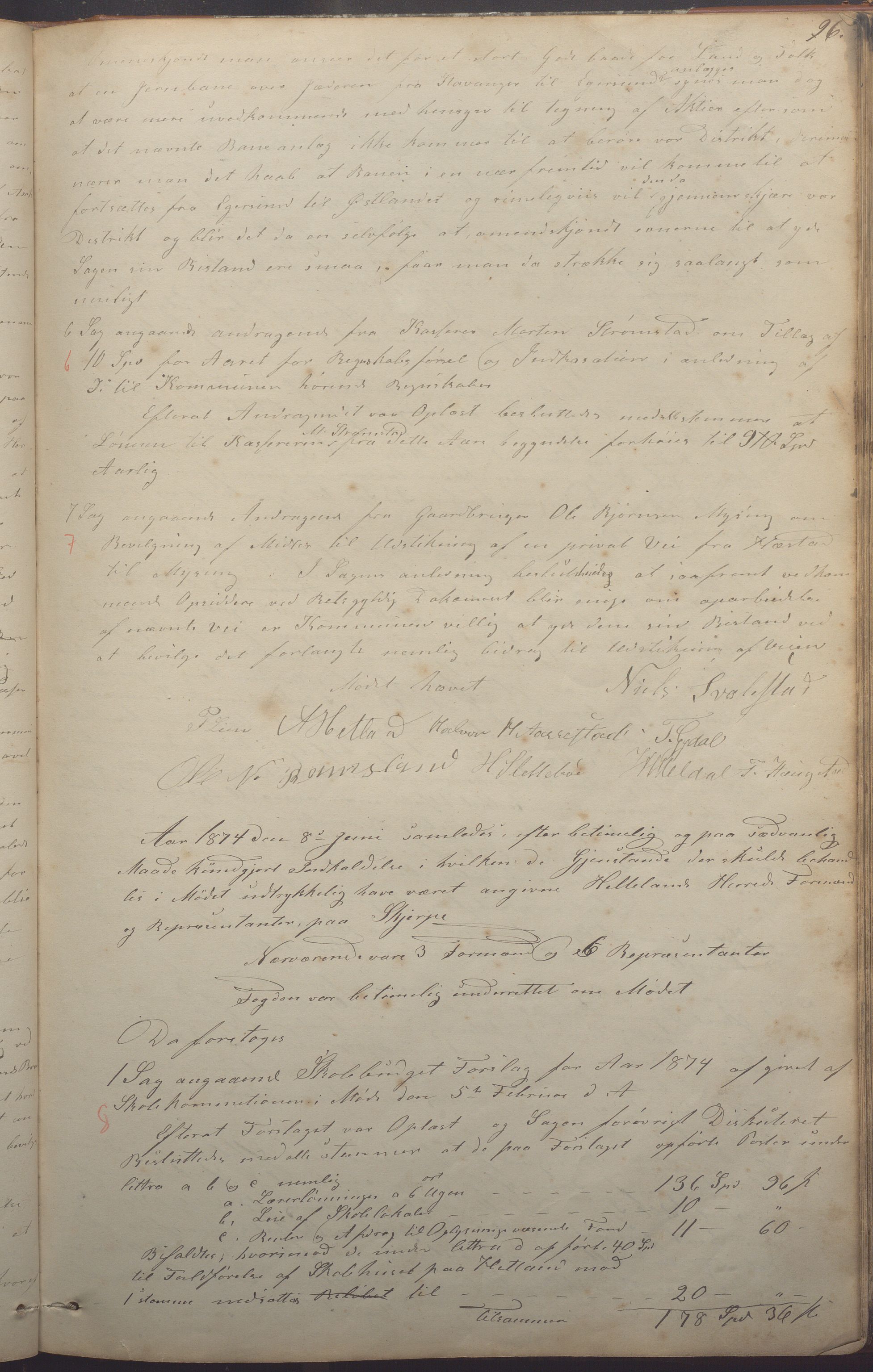Helleland kommune - Formannskapet, IKAR/K-100479/A/Aa/L0002: Møtebok, 1866-1887, p. 96a
