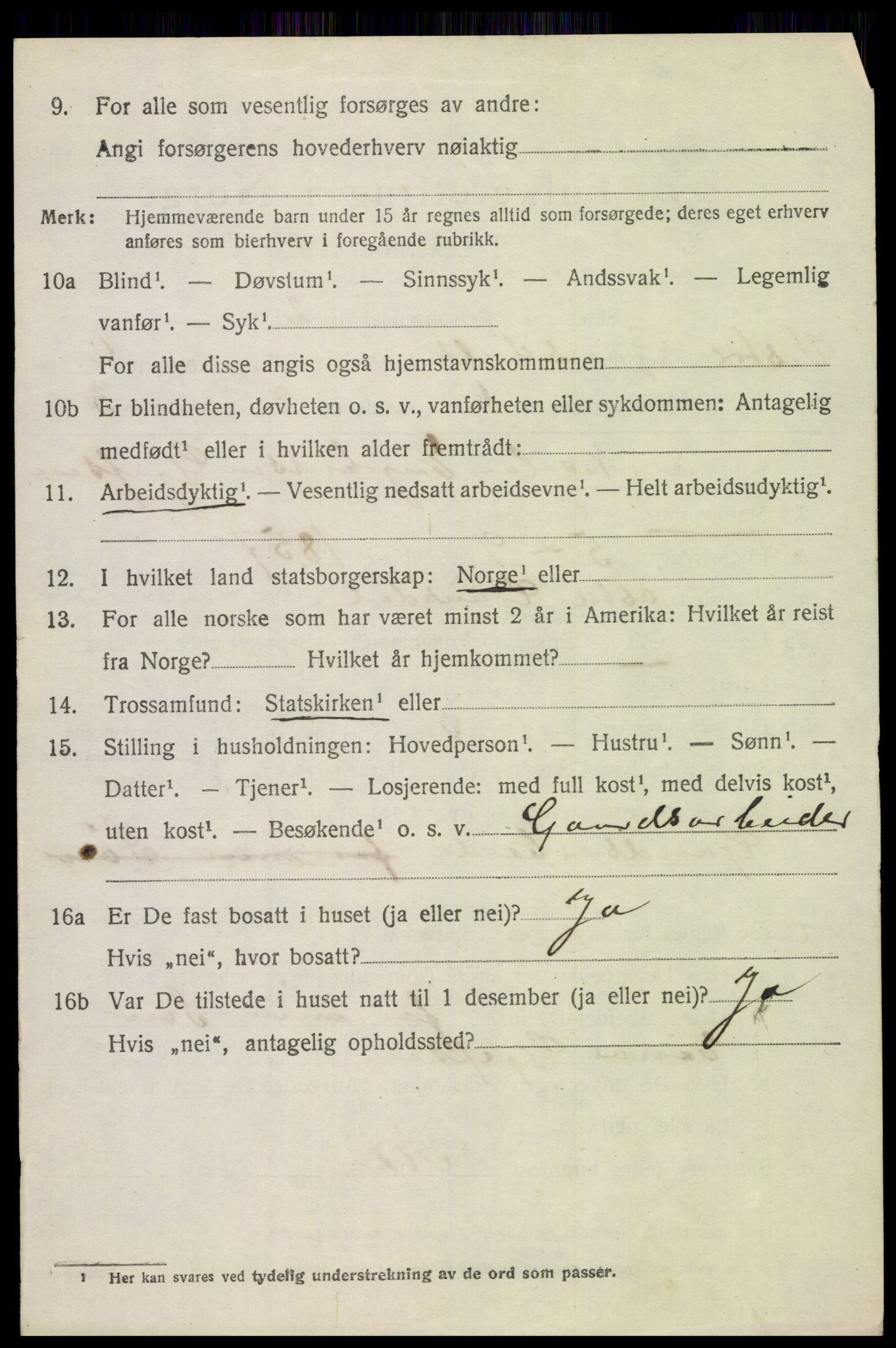 SAH, 1920 census for Vestre Gausdal, 1920, p. 5334