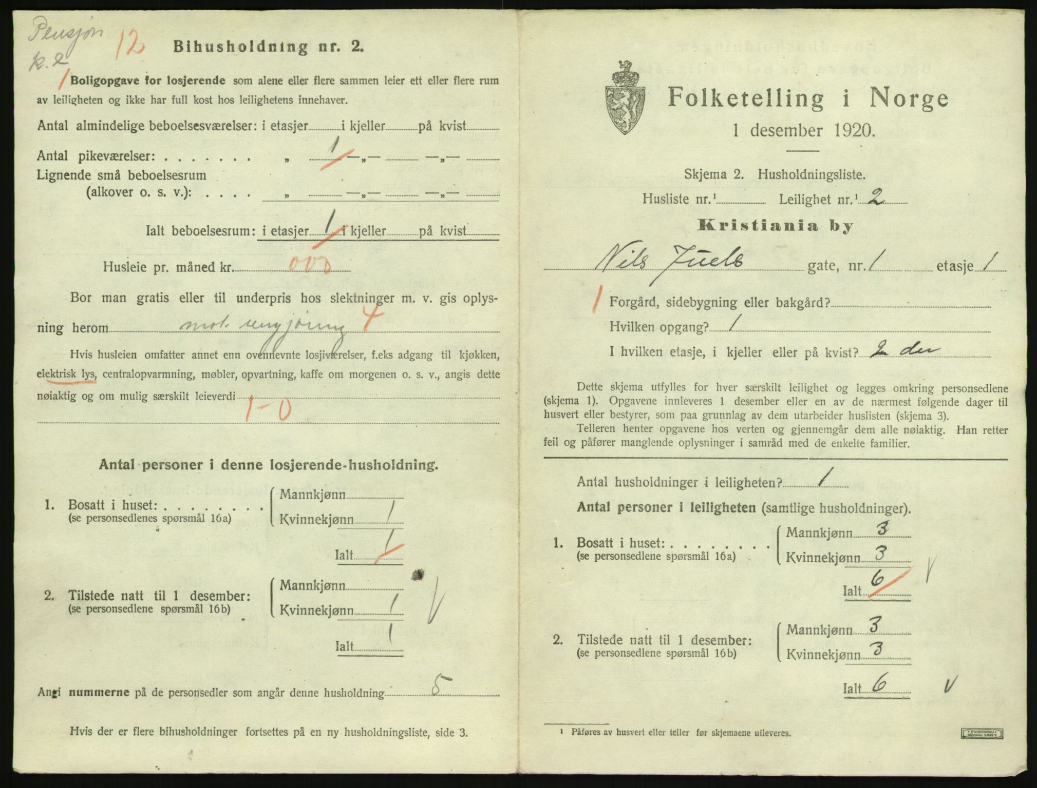 SAO, 1920 census for Kristiania, 1920, p. 71125