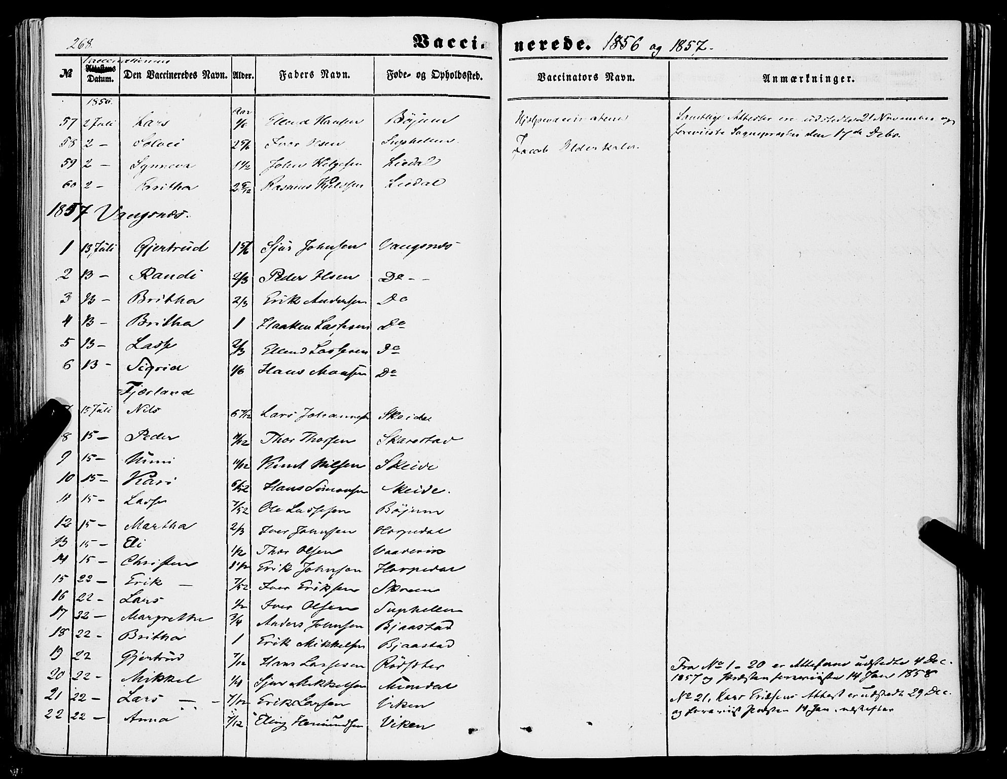 Balestrand sokneprestembete, AV/SAB-A-79601/H/Haa/Haaa/L0002: Parish register (official) no. A 2, 1847-1866, p. 268