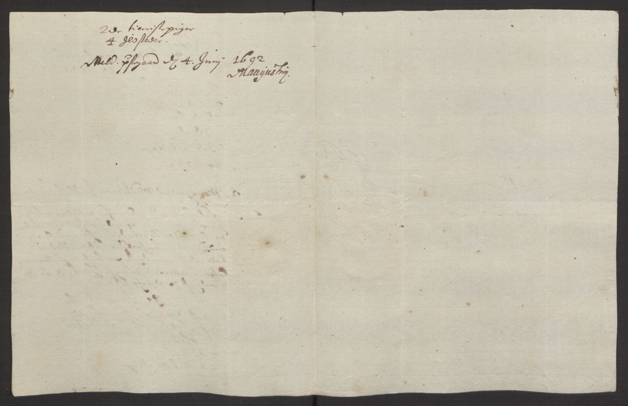 Rentekammeret inntil 1814, Reviderte regnskaper, Fogderegnskap, AV/RA-EA-4092/R58/L3937: Fogderegnskap Orkdal, 1691-1692, p. 303