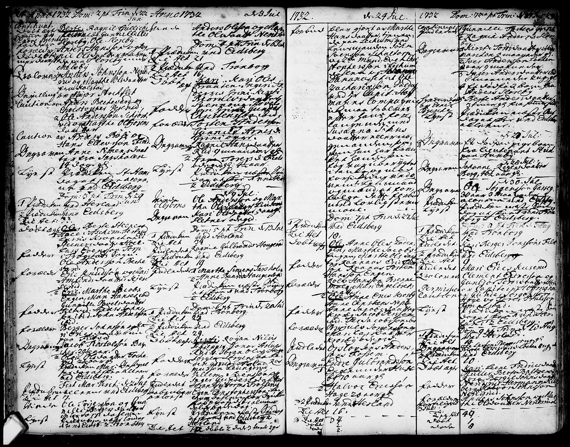 Eidsberg prestekontor Kirkebøker, AV/SAO-A-10905/F/Fa/L0002: Parish register (official) no. I 2, 1731-1741, p. 24-25