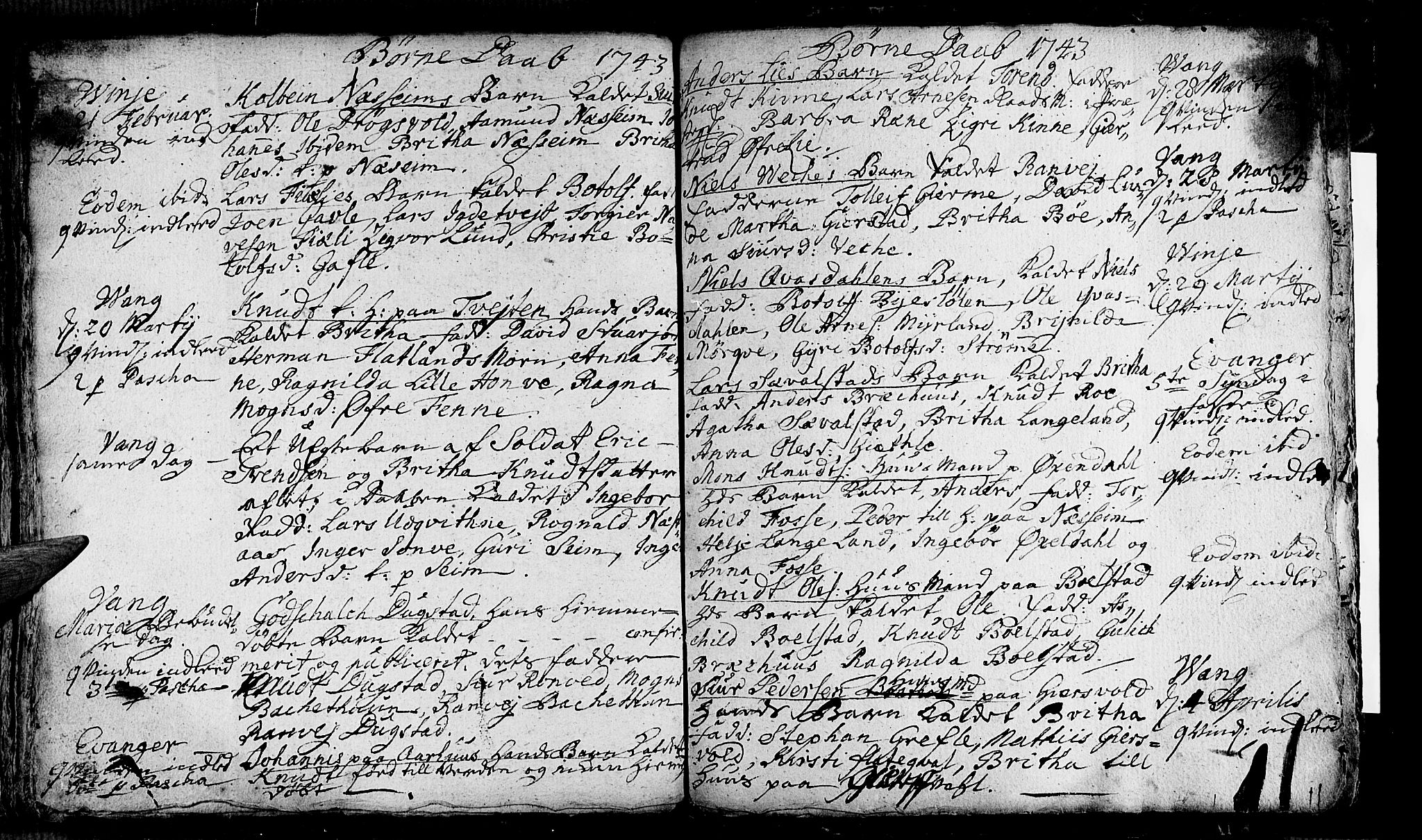 Voss sokneprestembete, AV/SAB-A-79001/H/Haa: Parish register (official) no. A 5, 1736-1743, p. 126