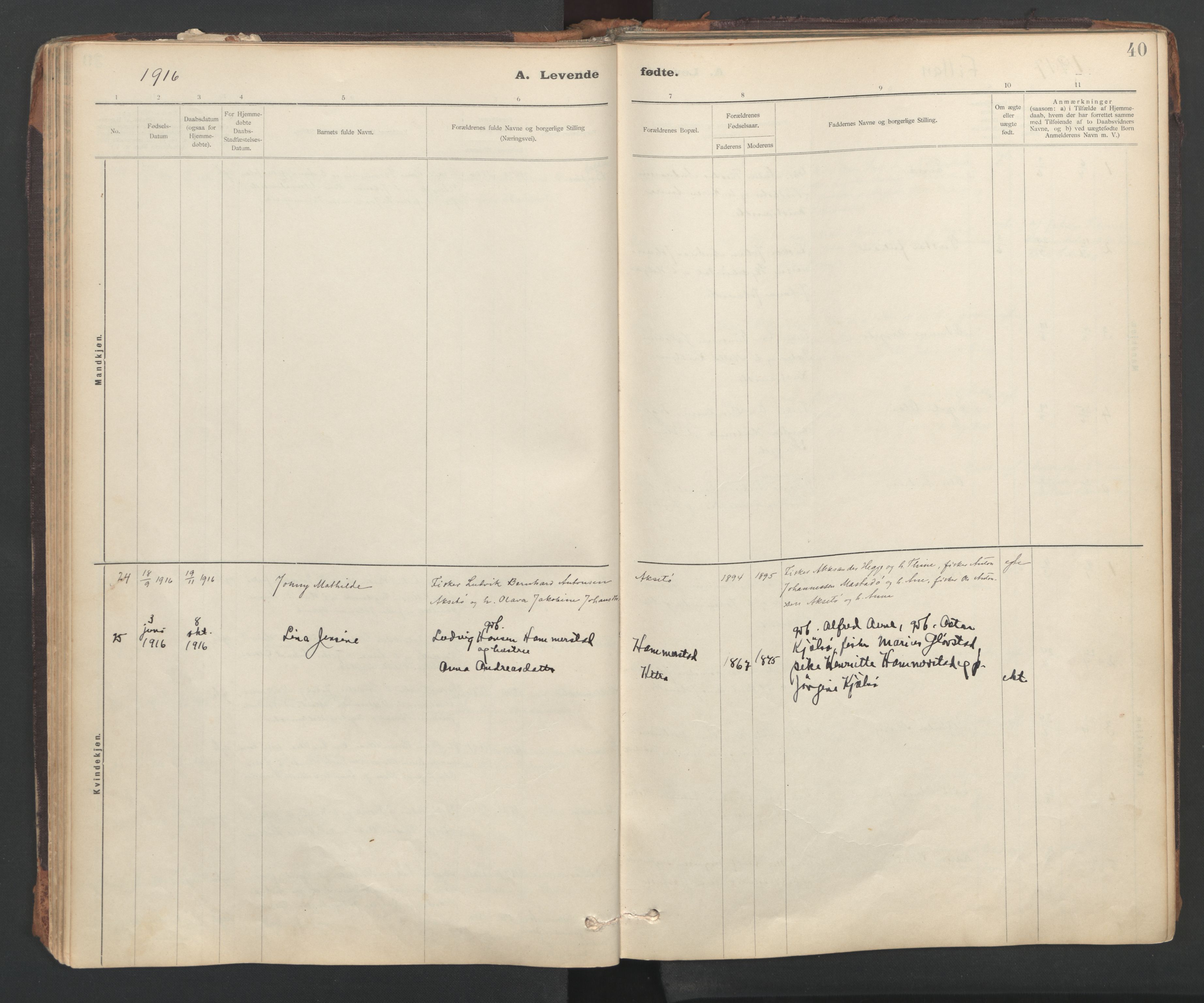 Ministerialprotokoller, klokkerbøker og fødselsregistre - Sør-Trøndelag, SAT/A-1456/637/L0559: Parish register (official) no. 637A02, 1899-1923, p. 40