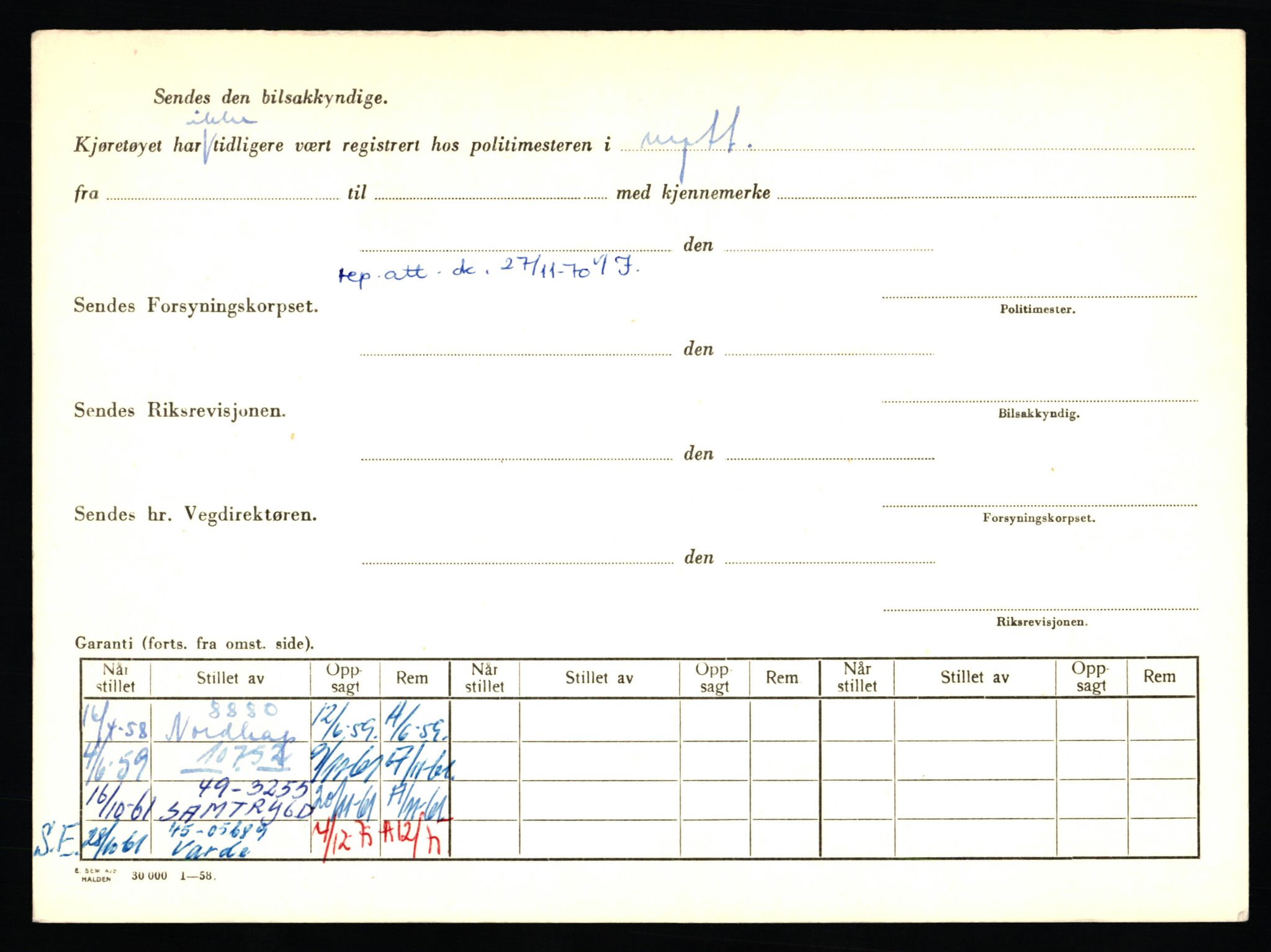 Stavanger trafikkstasjon, AV/SAST-A-101942/0/F/L0050: L-50600 - L-51299, 1930-1971, p. 30