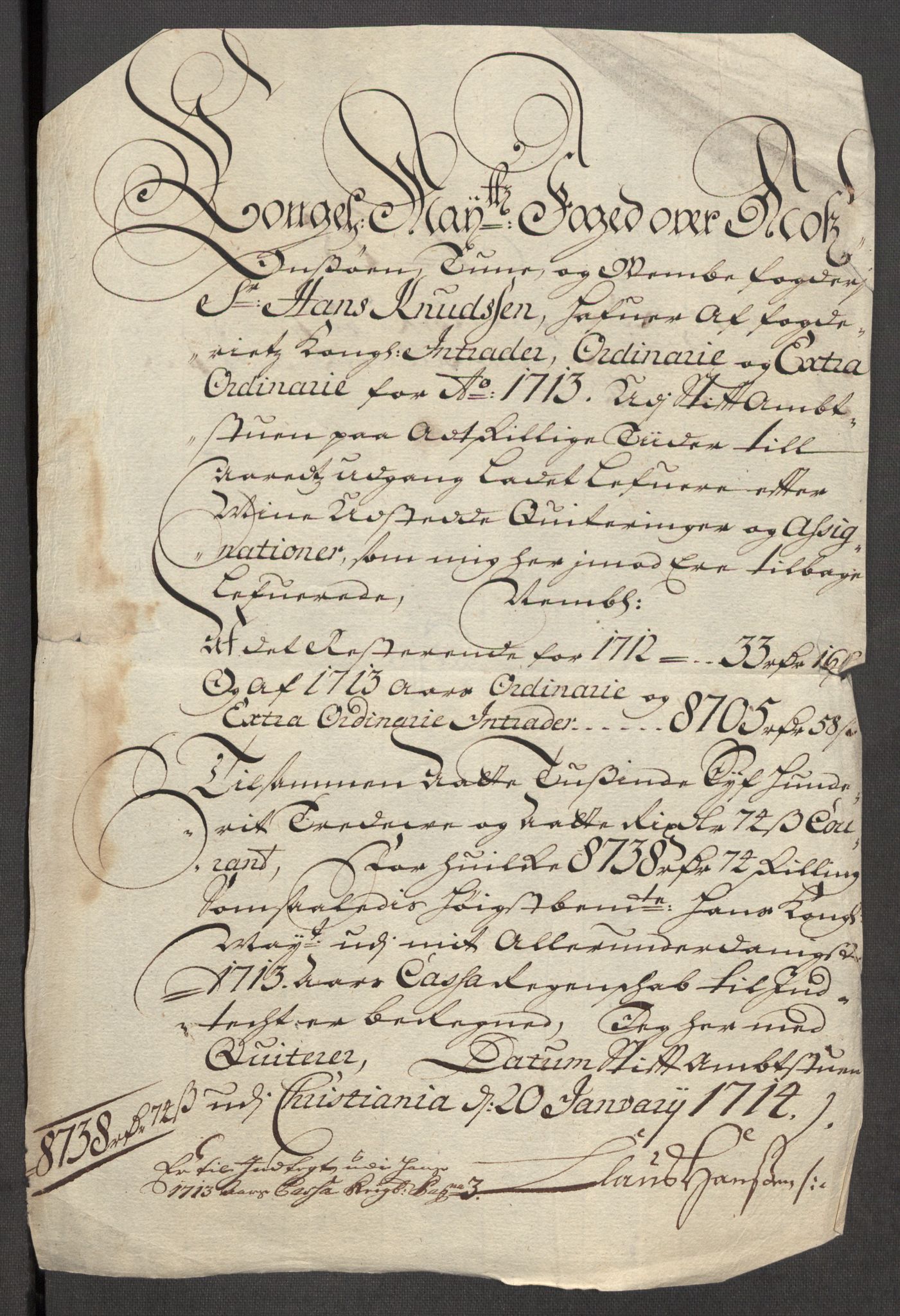 Rentekammeret inntil 1814, Reviderte regnskaper, Fogderegnskap, AV/RA-EA-4092/R04/L0138: Fogderegnskap Moss, Onsøy, Tune, Veme og Åbygge, 1713-1714, p. 327