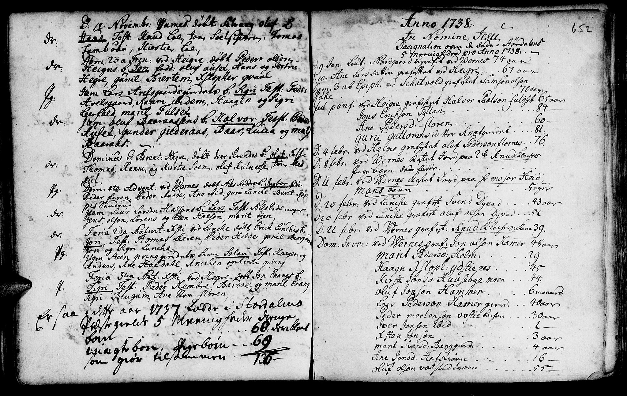 Ministerialprotokoller, klokkerbøker og fødselsregistre - Nord-Trøndelag, SAT/A-1458/709/L0055: Parish register (official) no. 709A03, 1730-1739, p. 651-652
