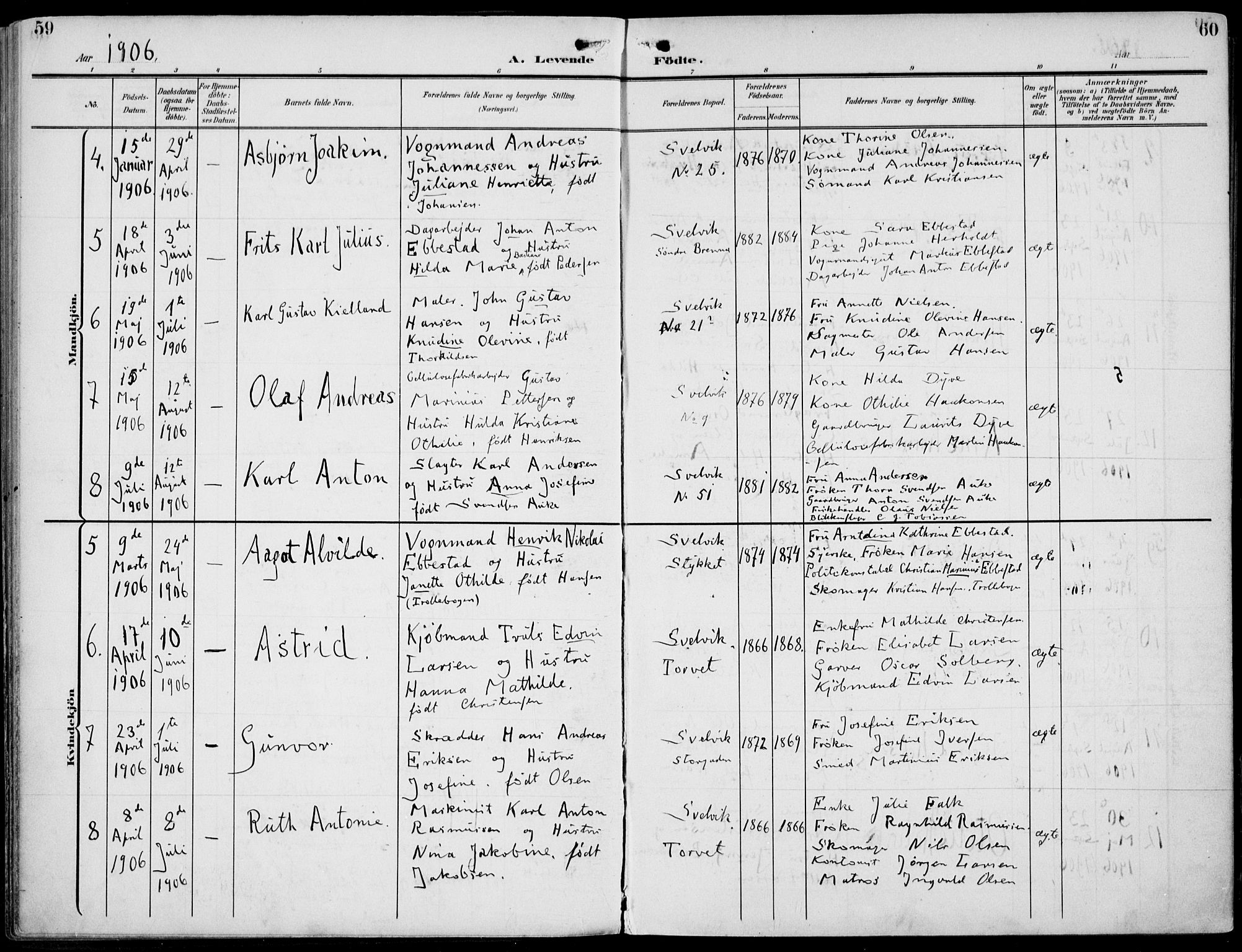 Strømm kirkebøker, AV/SAKO-A-322/F/Fb/L0002: Parish register (official) no. II 2, 1900-1919, p. 59-60