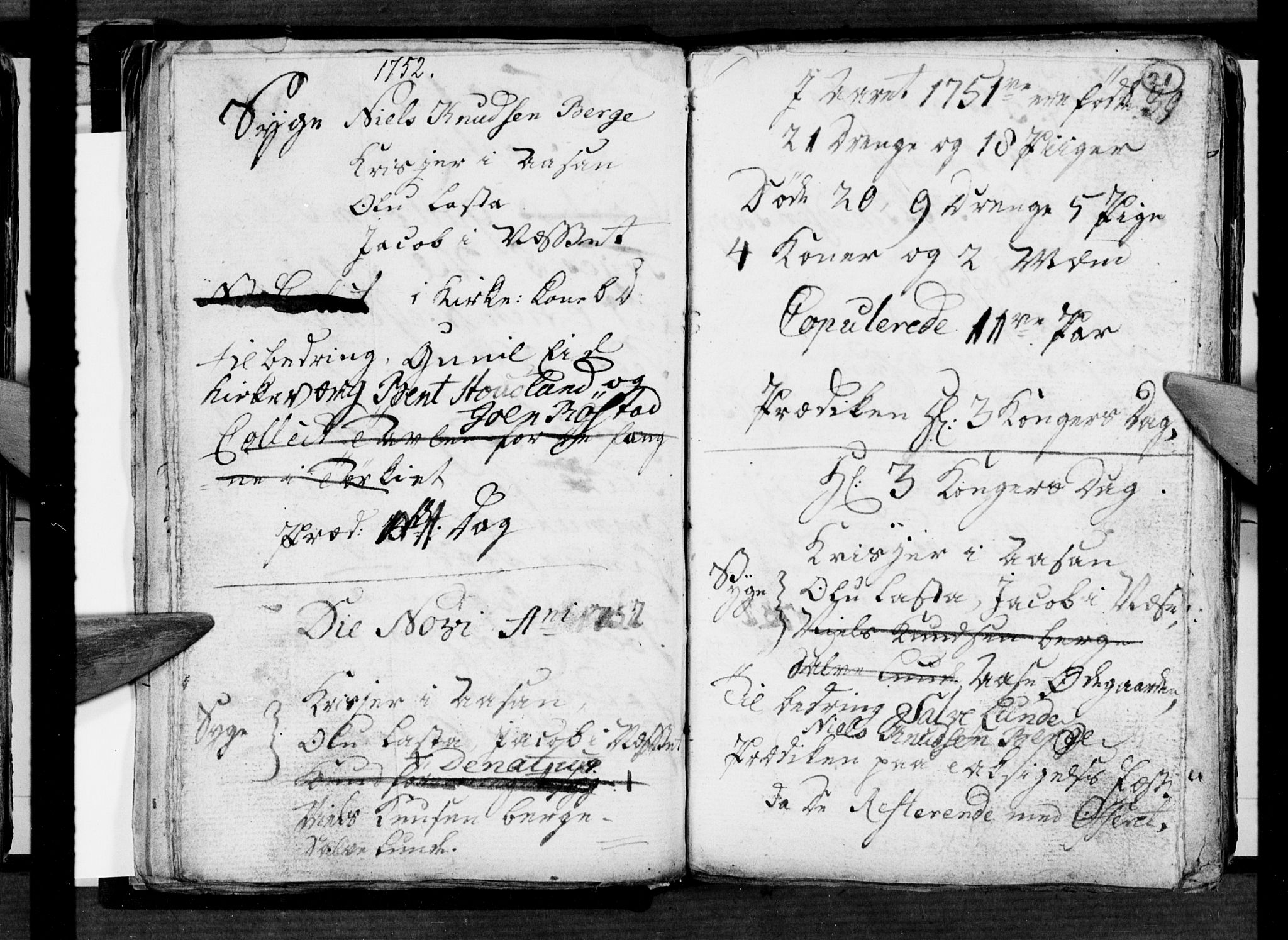 Søgne sokneprestkontor, SAK/1111-0037/F/Fa/Fab/L0003: Parish register (official) no. A 3, 1751-1759, p. 21