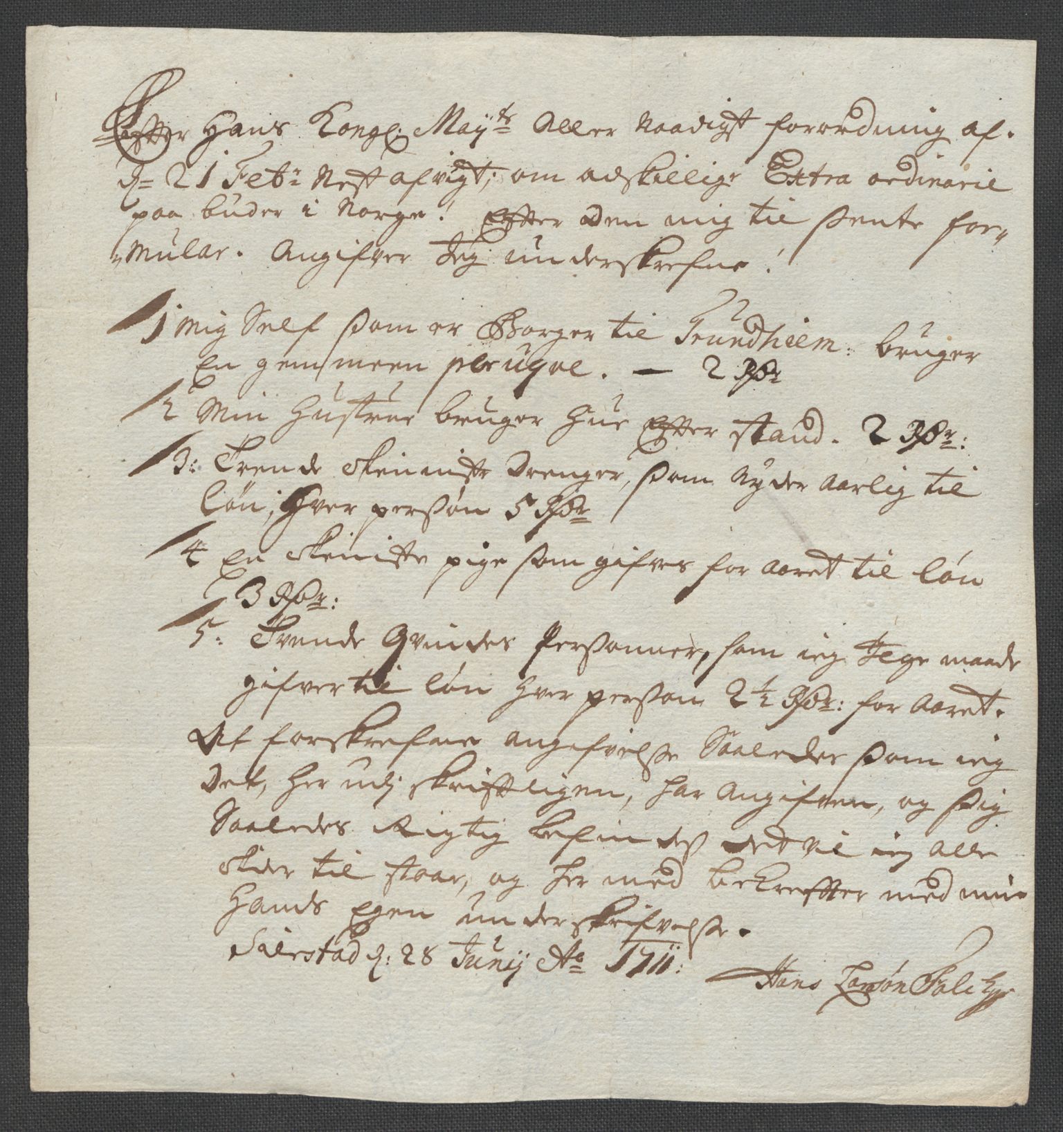 Rentekammeret inntil 1814, Reviderte regnskaper, Fogderegnskap, RA/EA-4092/R64/L4432: Fogderegnskap Namdal, 1711, p. 385