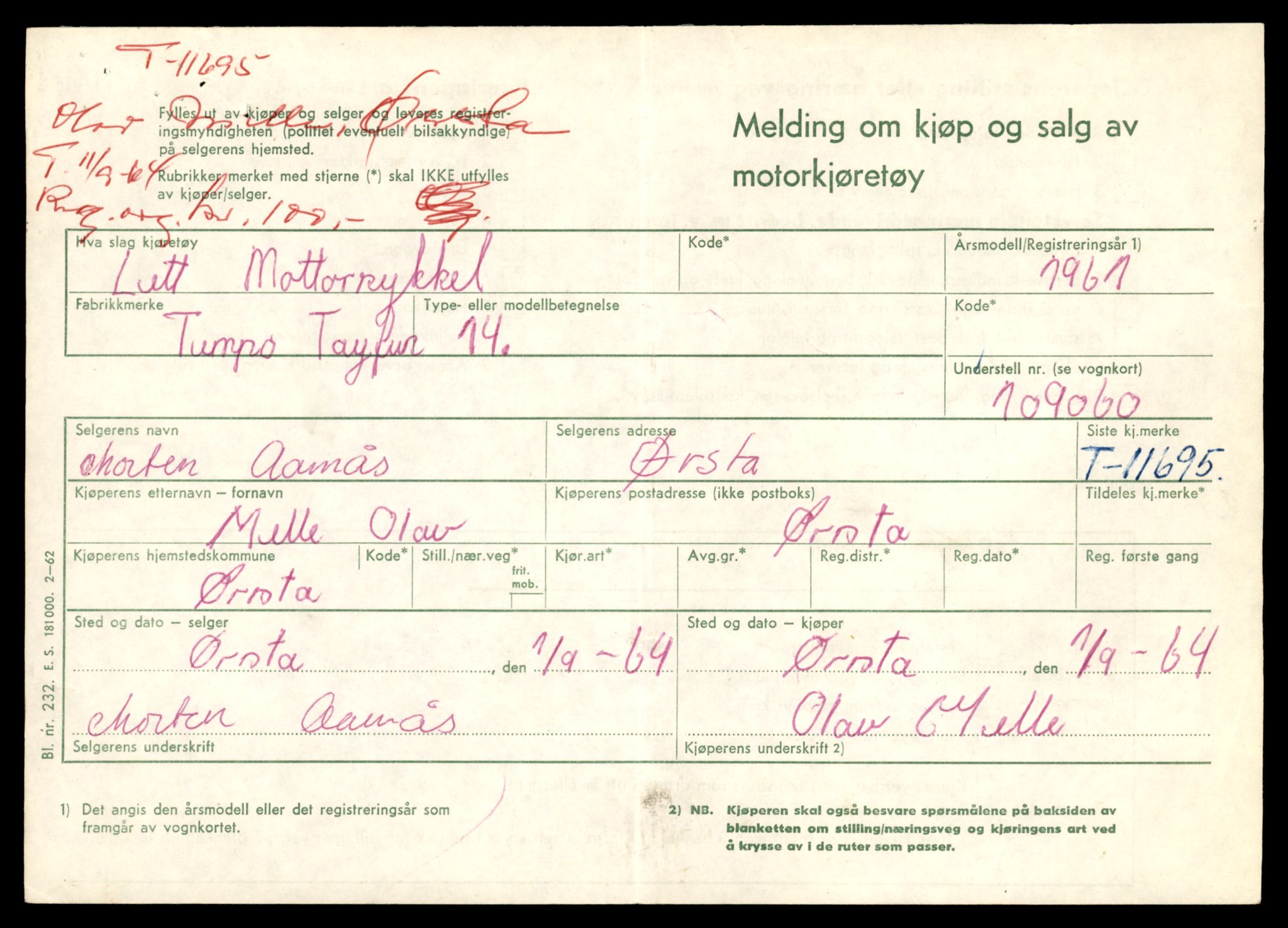 Møre og Romsdal vegkontor - Ålesund trafikkstasjon, SAT/A-4099/F/Fe/L0030: Registreringskort for kjøretøy T 11620 - T 11799, 1927-1998, p. 819