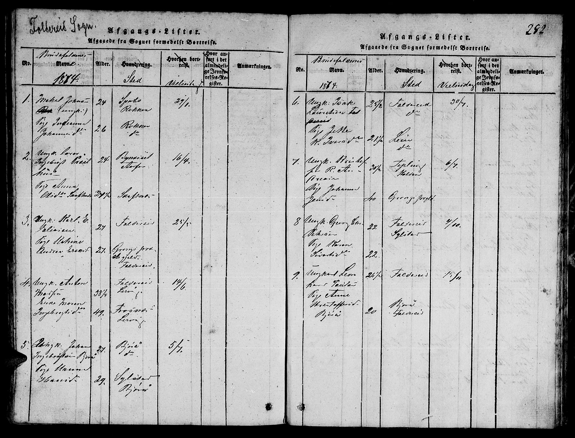 Ministerialprotokoller, klokkerbøker og fødselsregistre - Nord-Trøndelag, SAT/A-1458/780/L0648: Parish register (copy) no. 780C01 /3, 1815-1877, p. 282