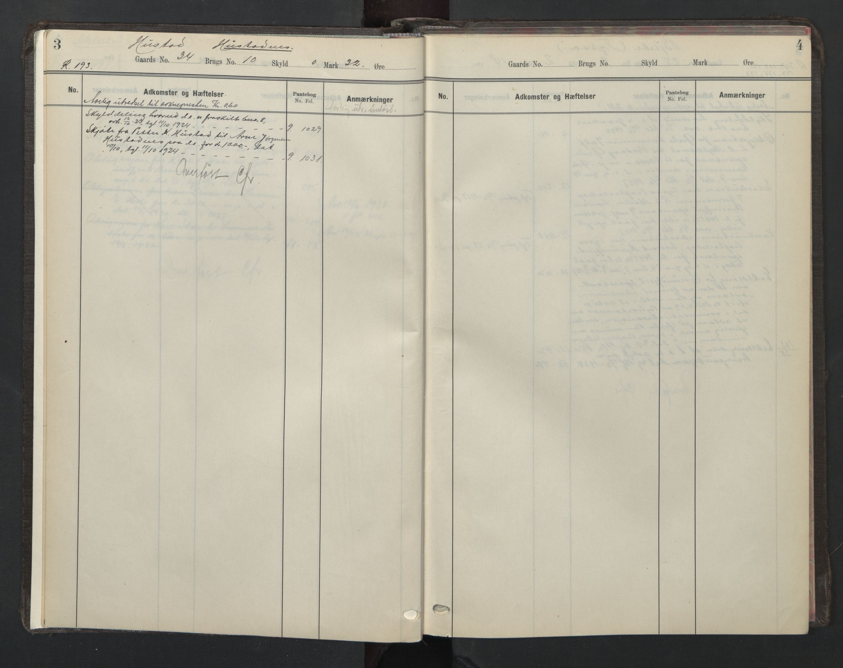 Søre Sunnmøre sorenskriveri, SAT/A-4122/1/2/2Aa/L0027: Mortgage register no. 27, 1923-1940, p. 3-4