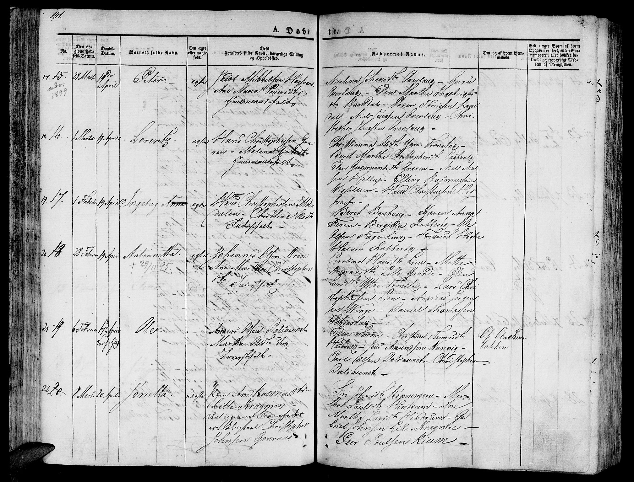 Ministerialprotokoller, klokkerbøker og fødselsregistre - Nord-Trøndelag, SAT/A-1458/701/L0006: Parish register (official) no. 701A06, 1825-1841, p. 141