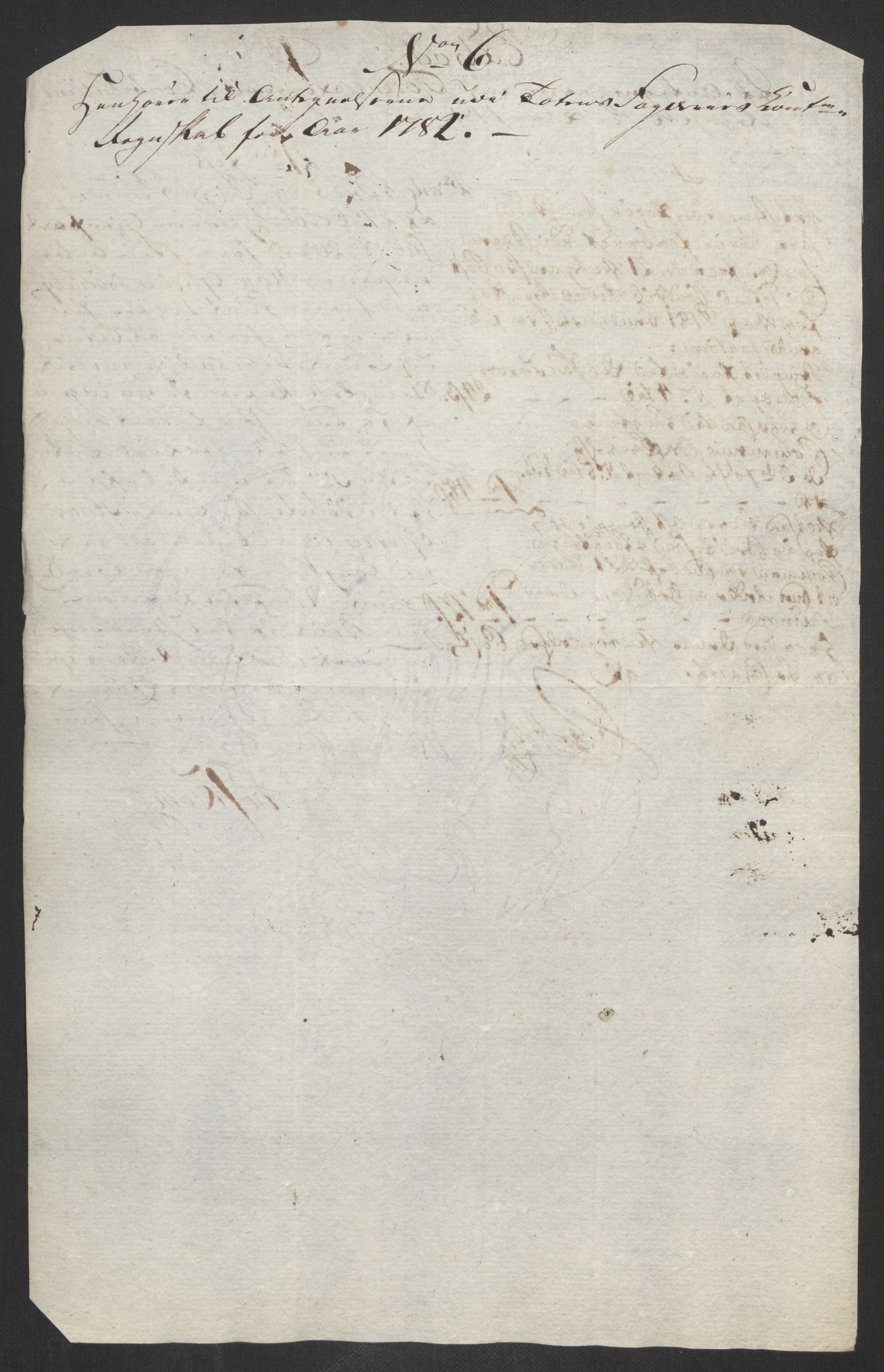 Rentekammeret inntil 1814, Reviderte regnskaper, Fogderegnskap, AV/RA-EA-4092/R19/L1369: Fogderegnskap Toten, Hadeland og Vardal, 1782, p. 436