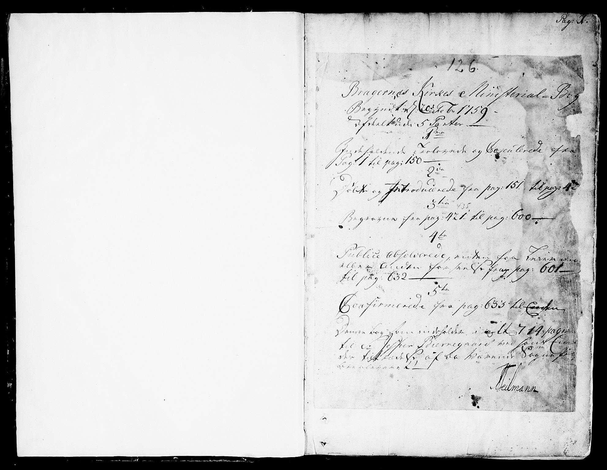 Bragernes kirkebøker, SAKO/A-6/F/Fa/L0005: Parish register (official) no. I 5, 1759-1781, p. 1