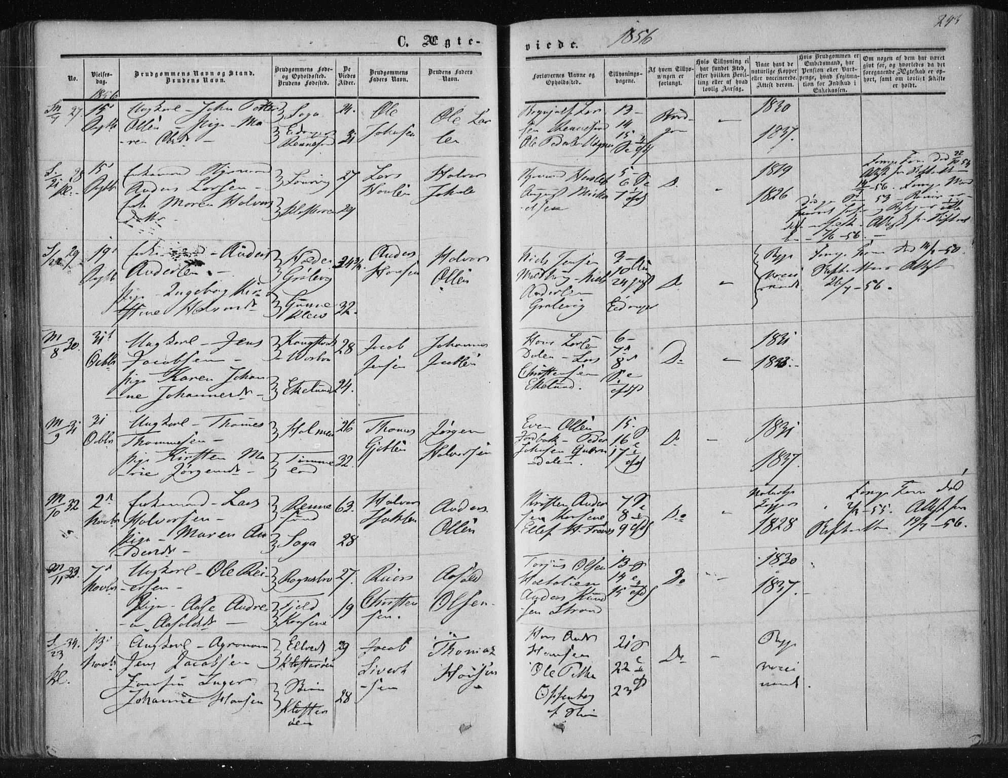 Solum kirkebøker, AV/SAKO-A-306/F/Fa/L0007: Parish register (official) no. I 7, 1856-1864, p. 243