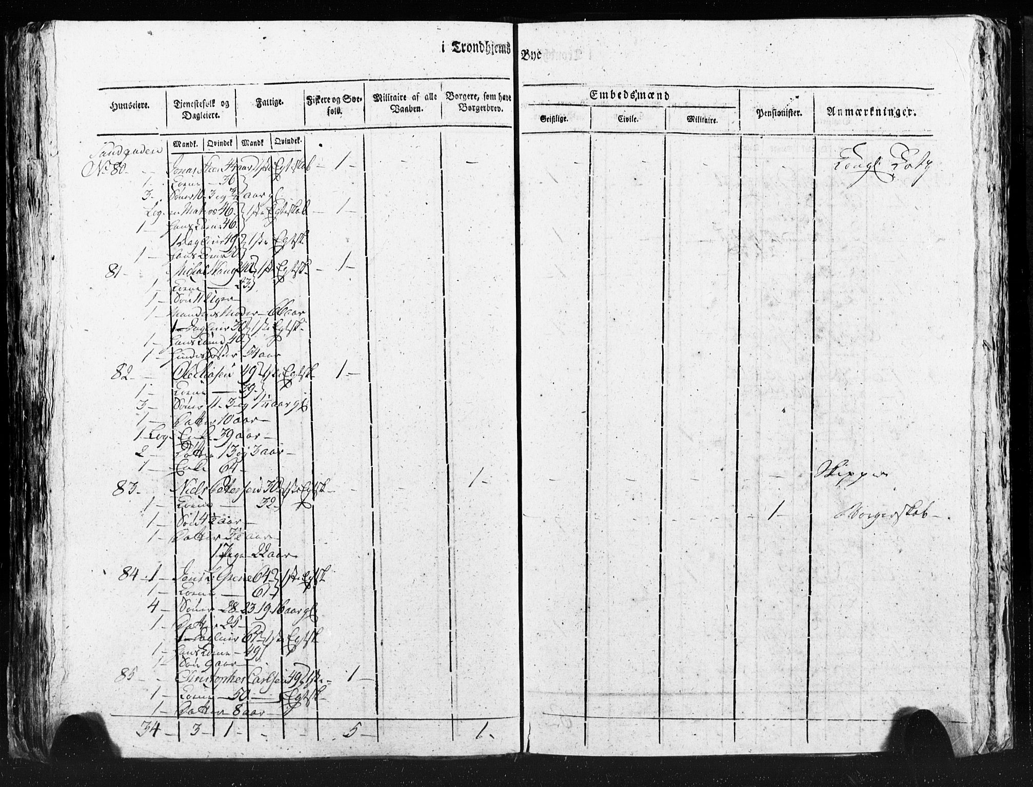 SAT, Census 1815 for Trondheim (transcript), 1815, p. 118