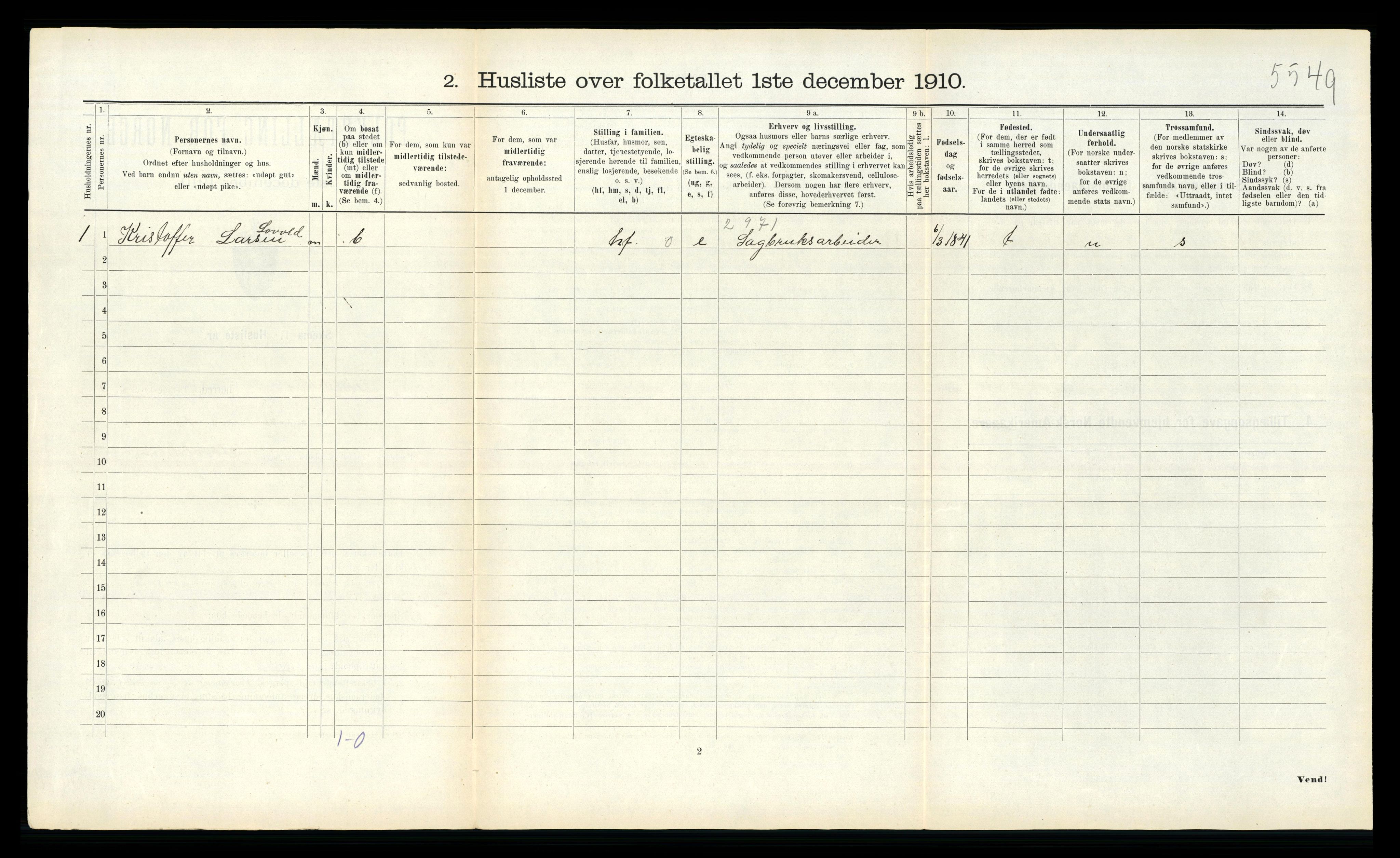 RA, 1910 census for Leksvik, 1910, p. 705