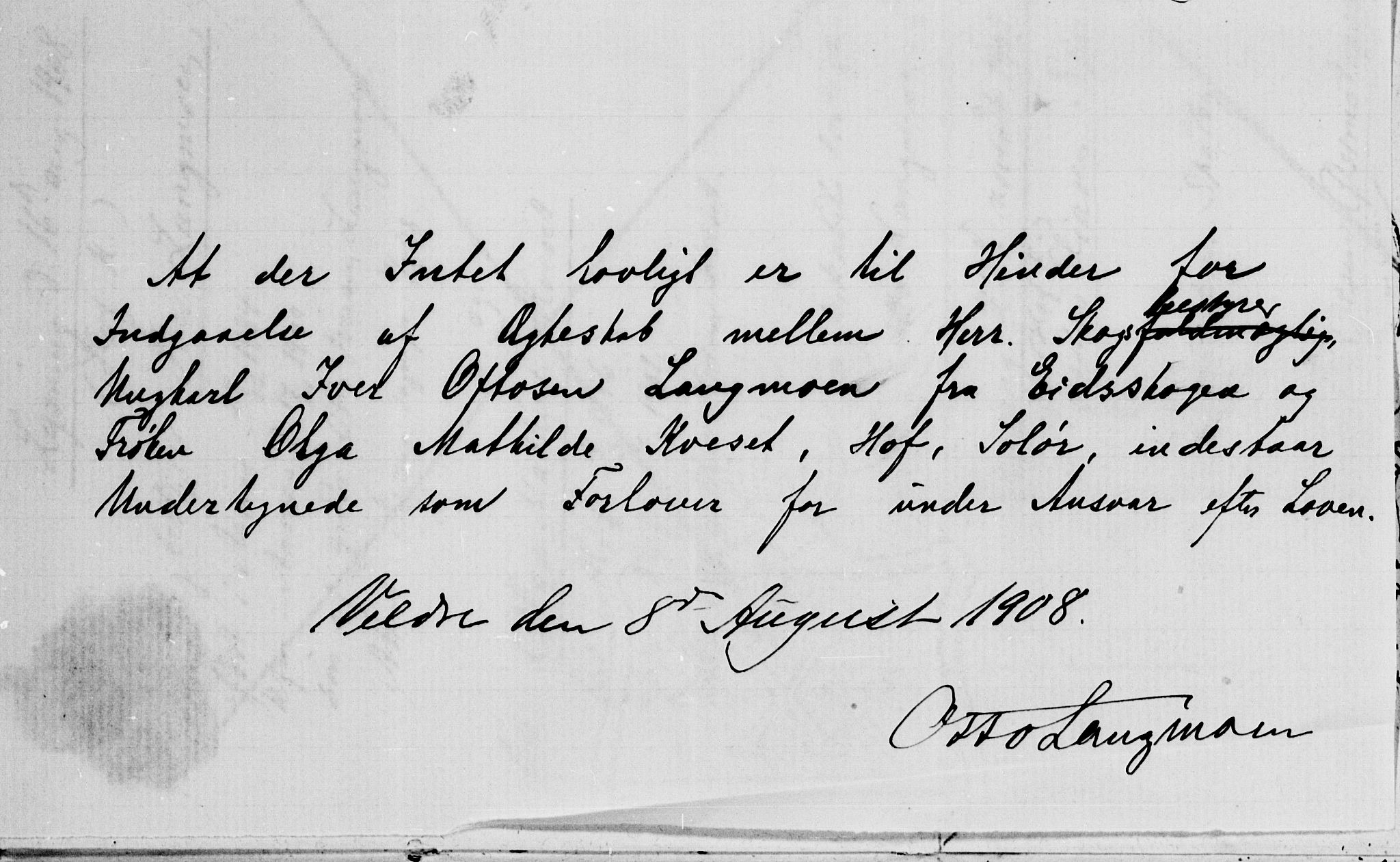 Hof prestekontor, AV/SAH-PREST-038/I/Ie: Banns register no. II 1A, 1891-1910
