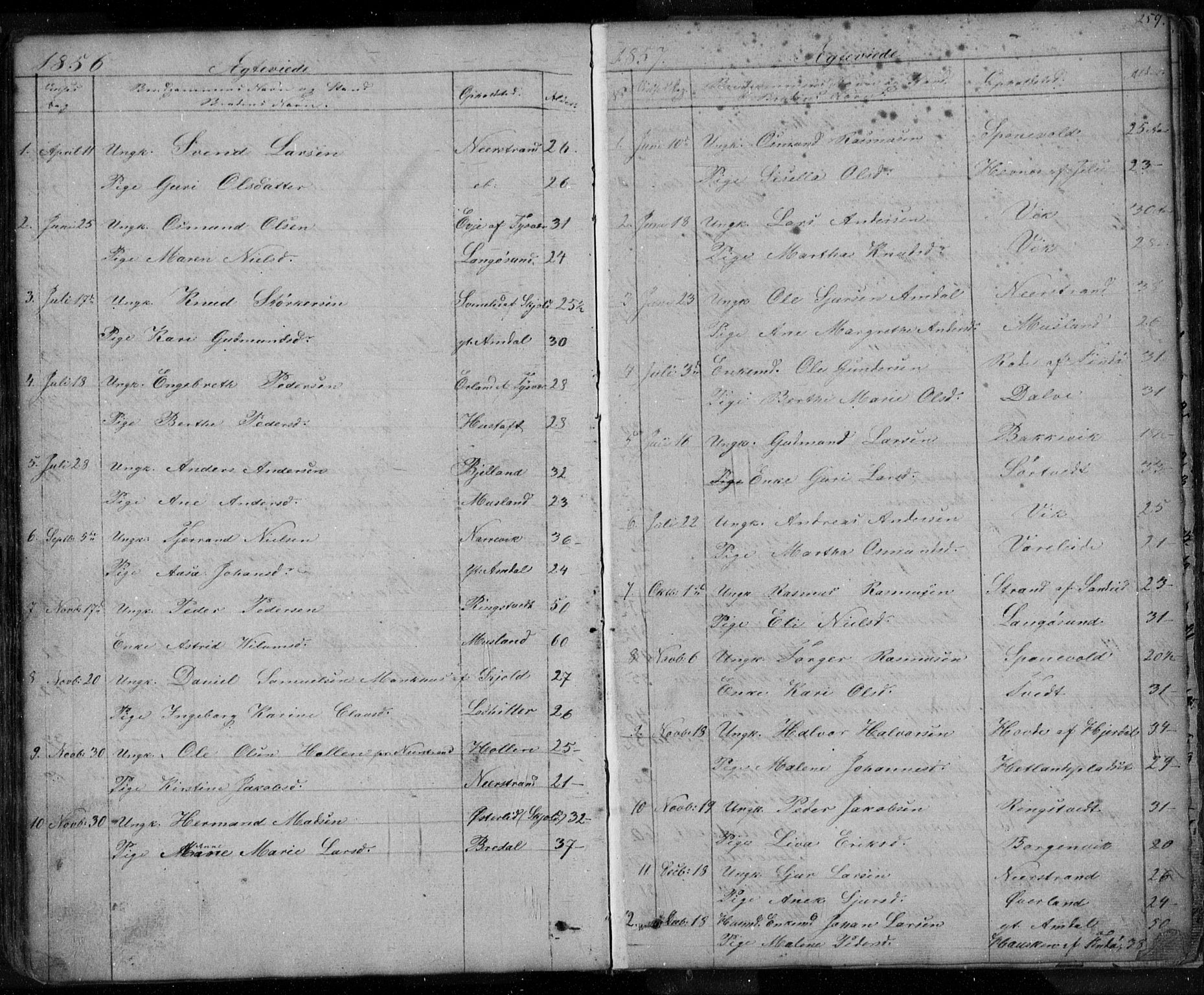 Nedstrand sokneprestkontor, SAST/A-101841/01/V: Parish register (copy) no. B 3, 1848-1933, p. 259