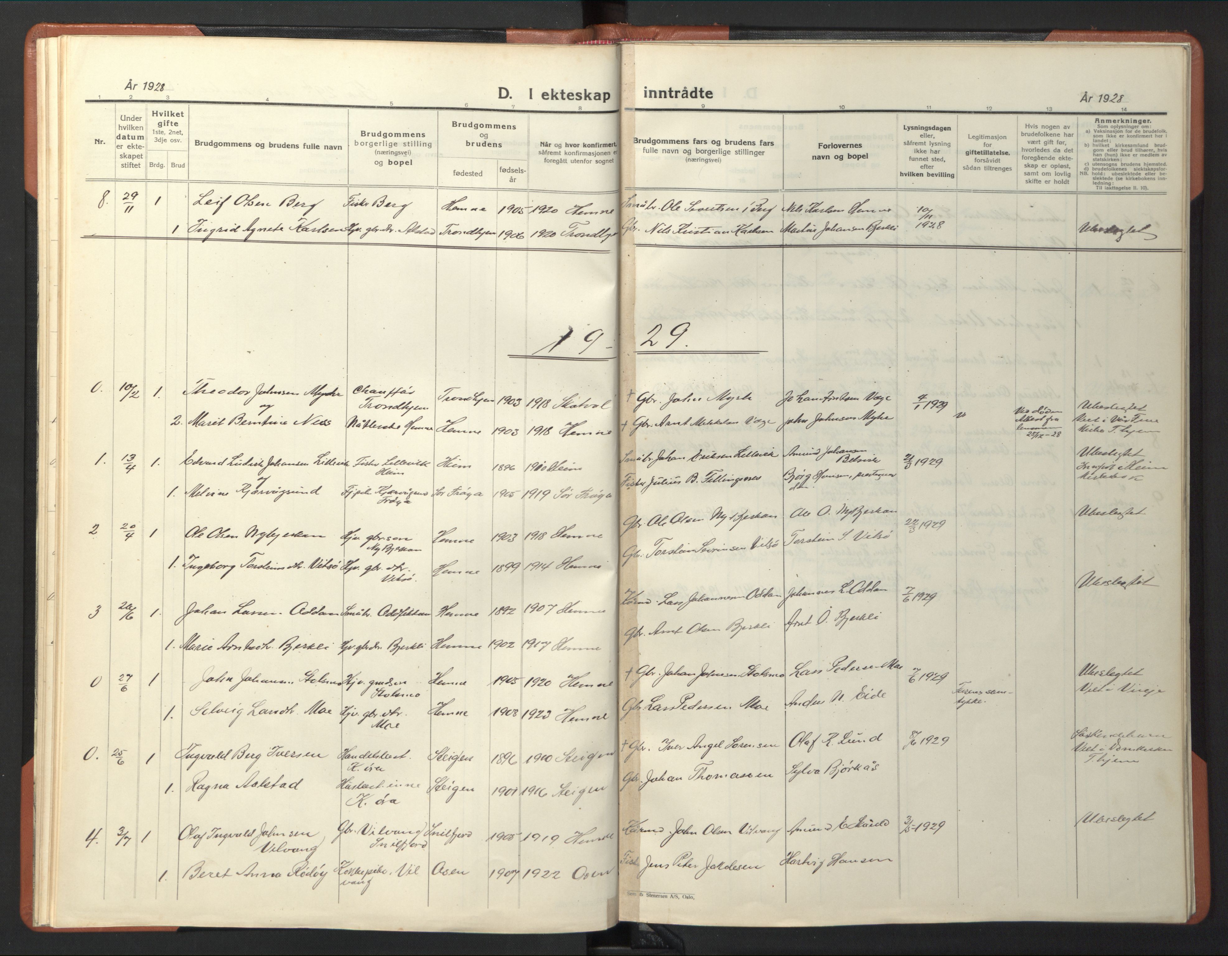 Ministerialprotokoller, klokkerbøker og fødselsregistre - Sør-Trøndelag, SAT/A-1456/630/L0507: Parish register (copy) no. 630C05, 1921-1946