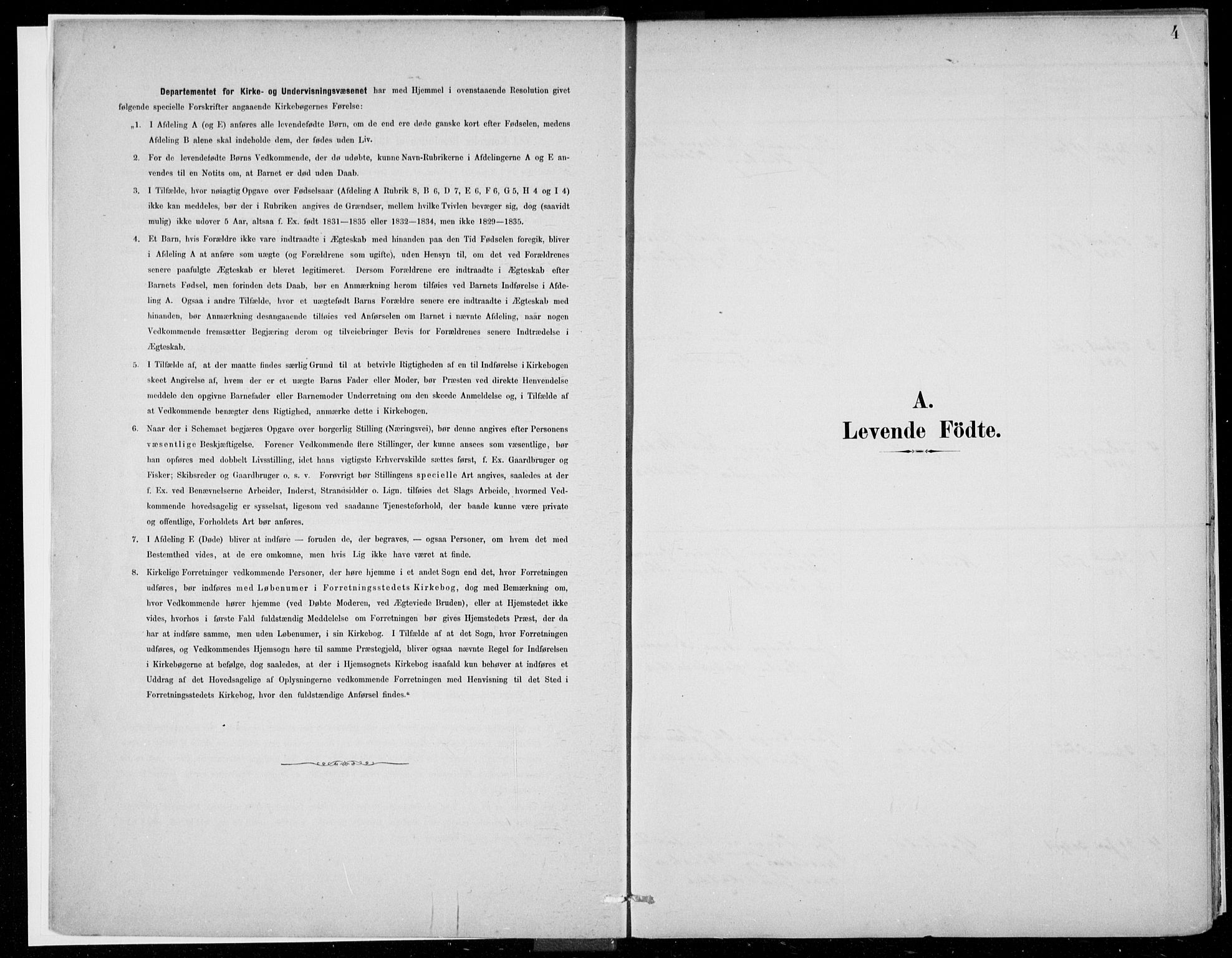 Ullensvang sokneprestembete, SAB/A-78701/H/Haa: Parish register (official) no. E  1, 1882-1921, p. 4