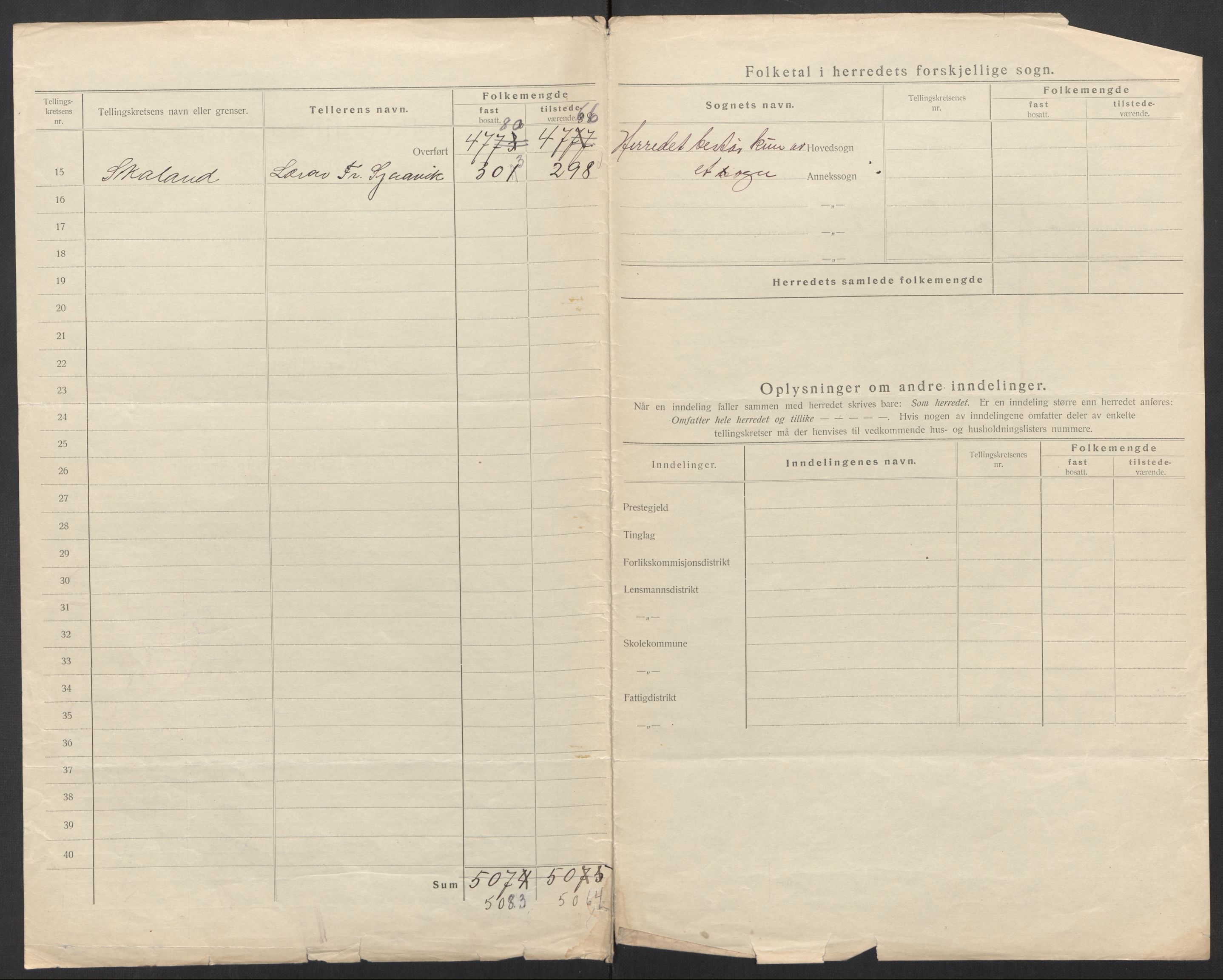 SAT, 1920 census for Vefsn, 1920, p. 7