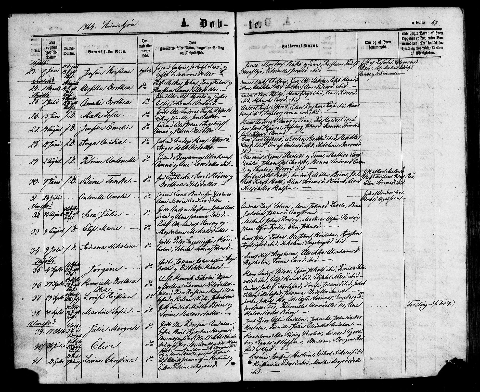 Ministerialprotokoller, klokkerbøker og fødselsregistre - Nordland, AV/SAT-A-1459/817/L0262: Parish register (official) no. 817A03/ 1, 1862-1877, p. 67